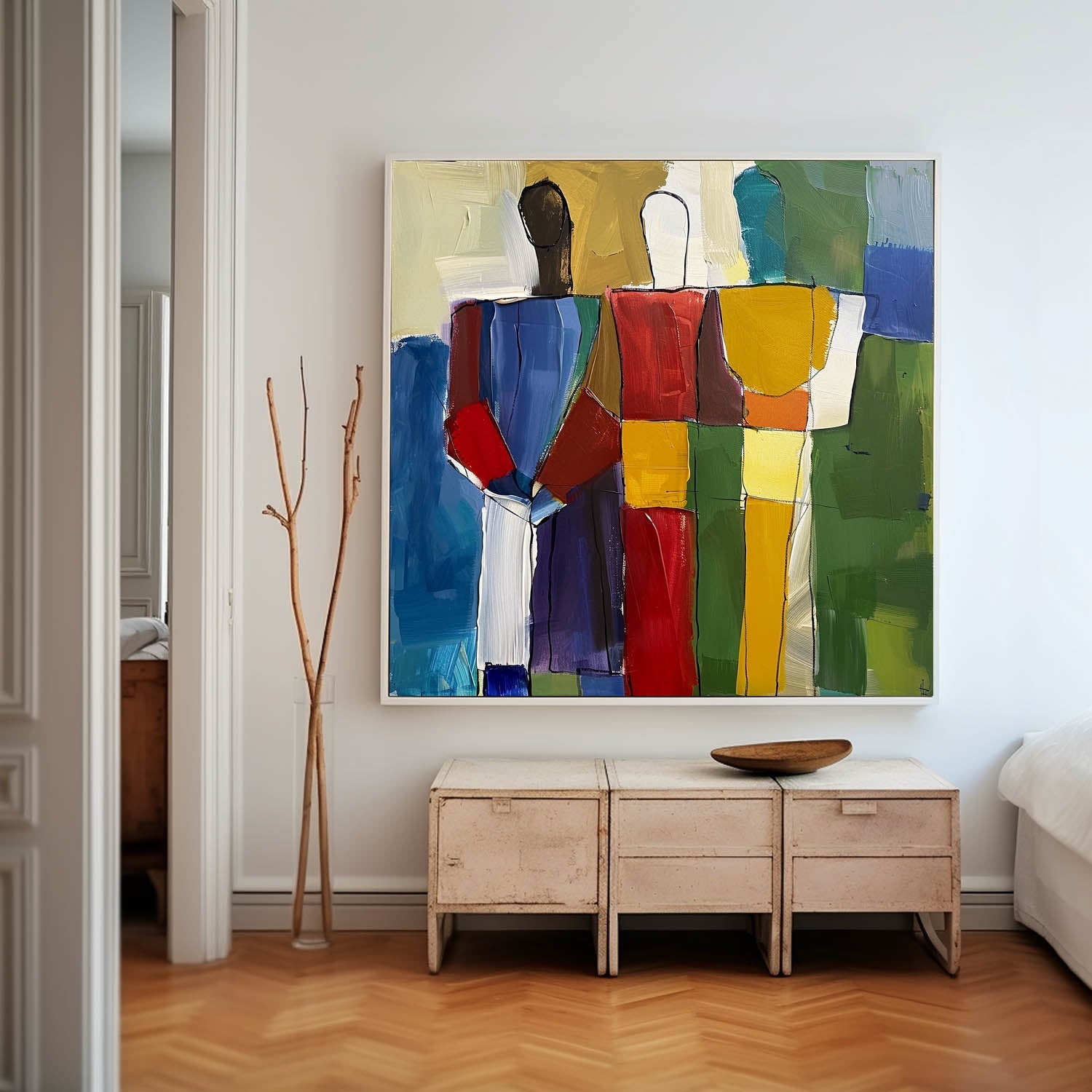 Wall Art Figurative Painterly Geometric Cubist