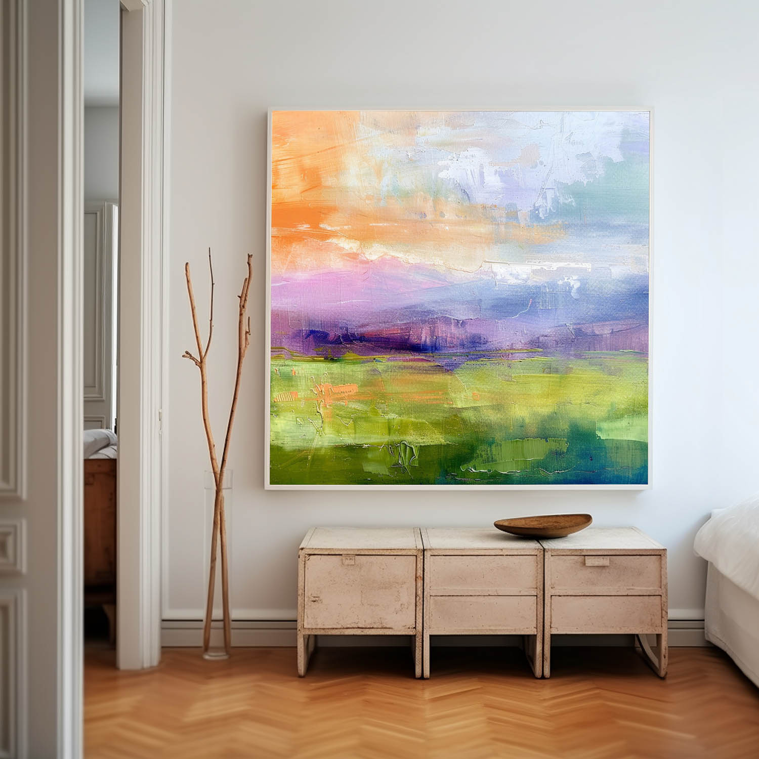 Wall Art Abstract Abstract Lake Mountain Morandi