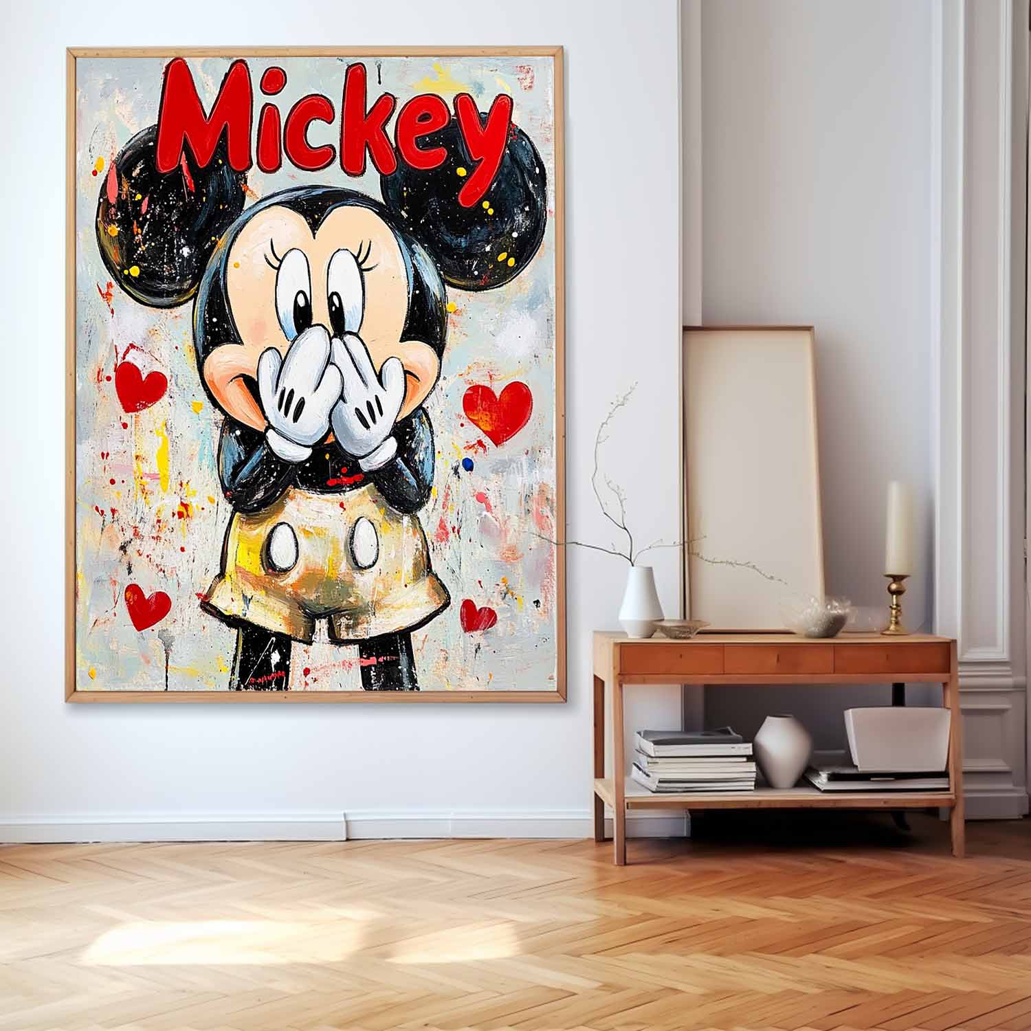 Pop Art Mickey Mouse Painting Playful Wall Art