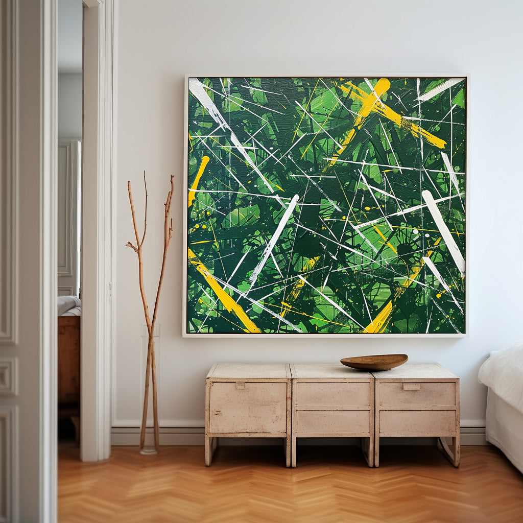 Wall Art Abstract Dynamic Brushstroke Contemporary