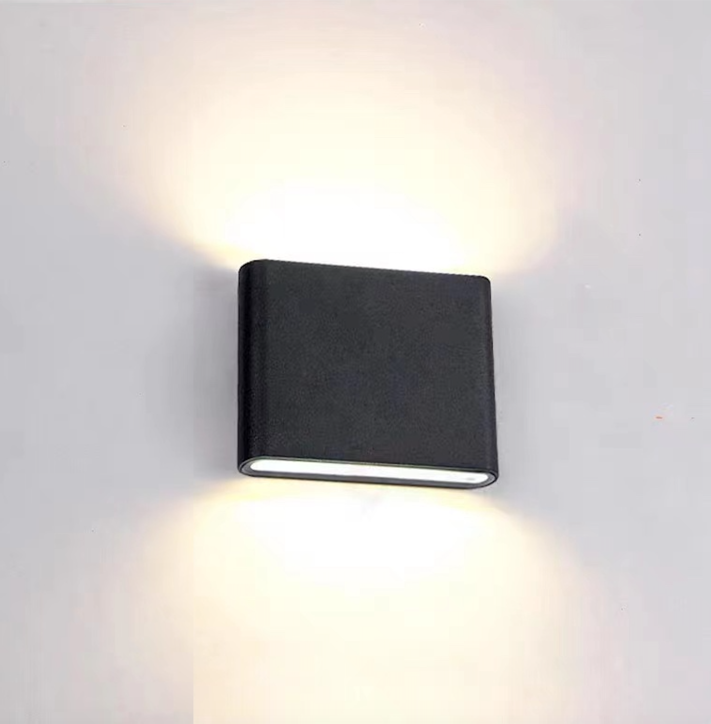 Bastro Modern Rectagulart Waterproof Outdoor Wall Lamp, Black/White - Neutralighting