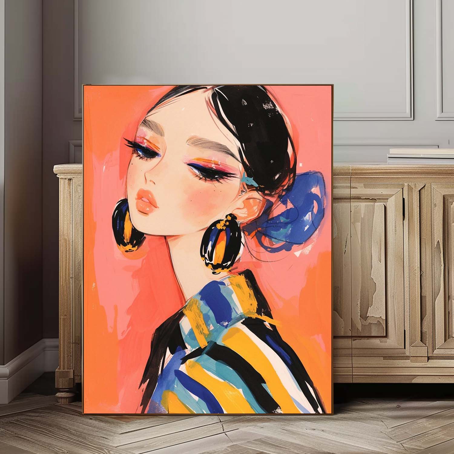 Wall Art Fashion Girl Bold Abstract Painterly