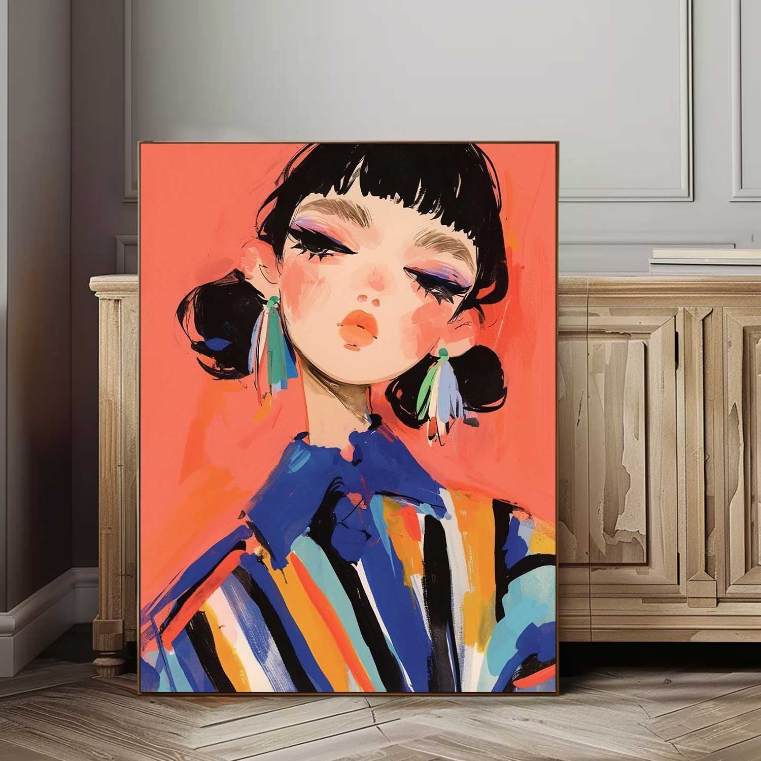 Wall Art Vibrant People Fashion Playful