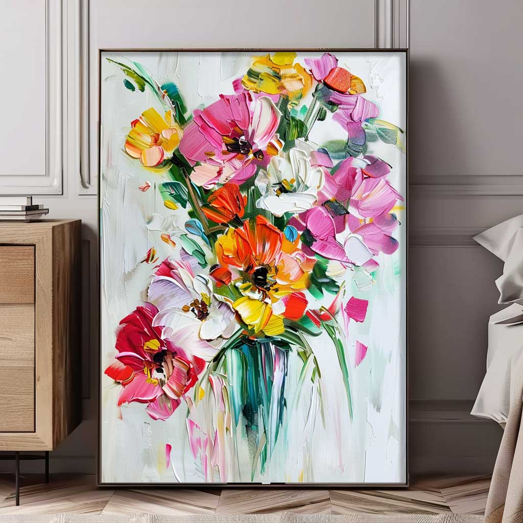 Wall Art Bright Flower Impressionist Painterly