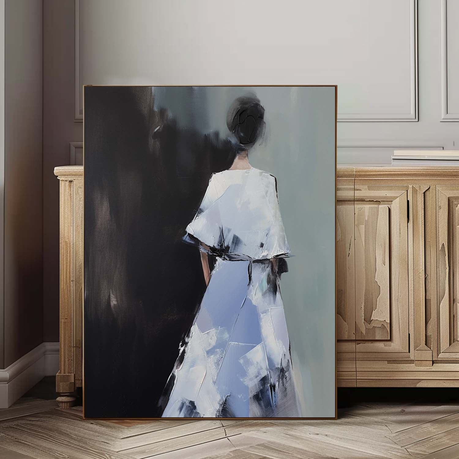 Wall Art People Back View Elegant Painterly