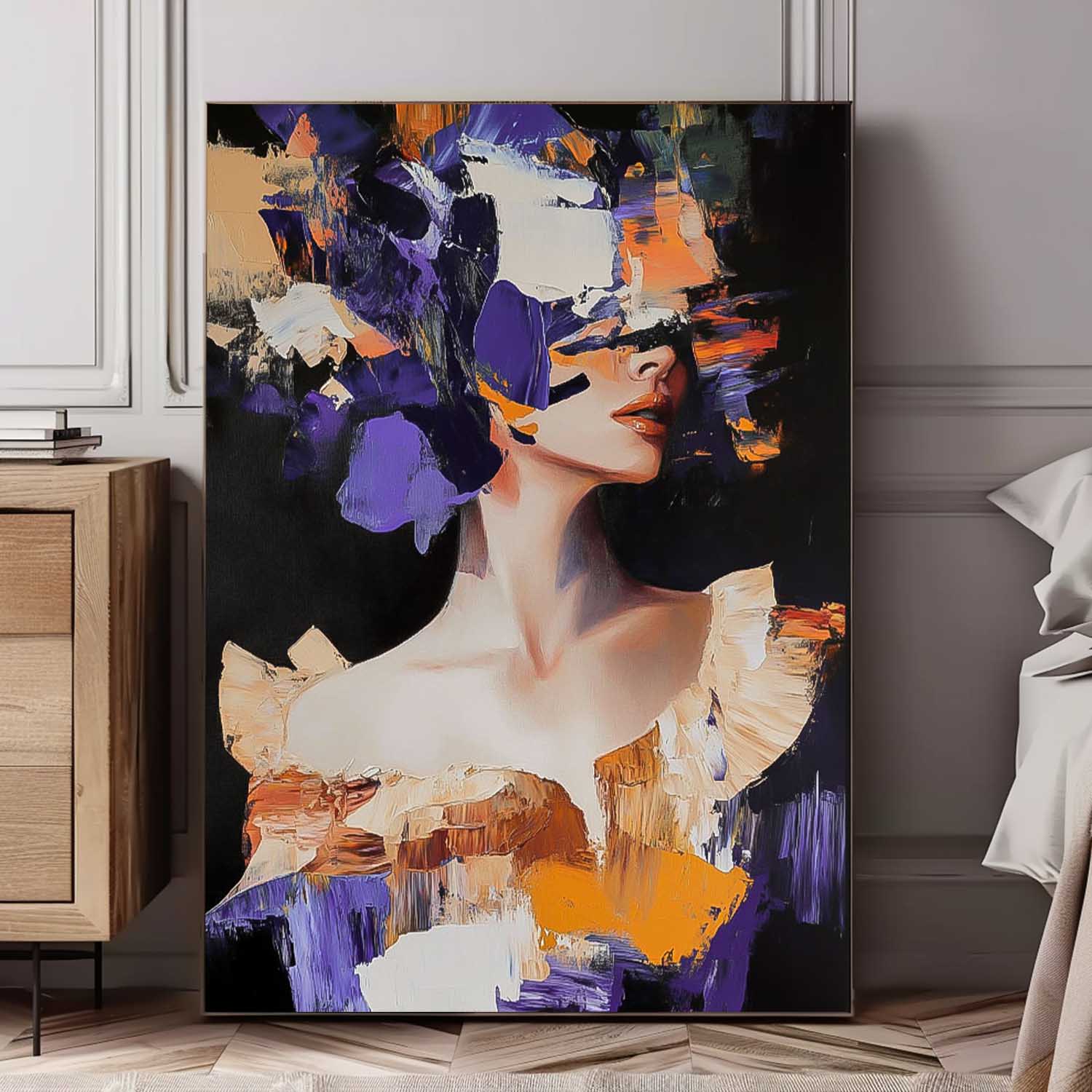 Wall Art People Impasto Portrait Dopamine Fashion