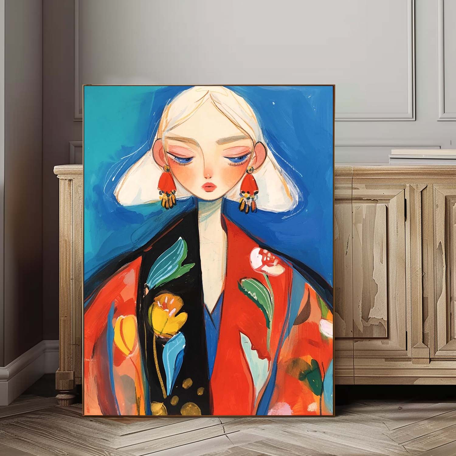 Wall Art Fashion People Painterly Modern Abstract