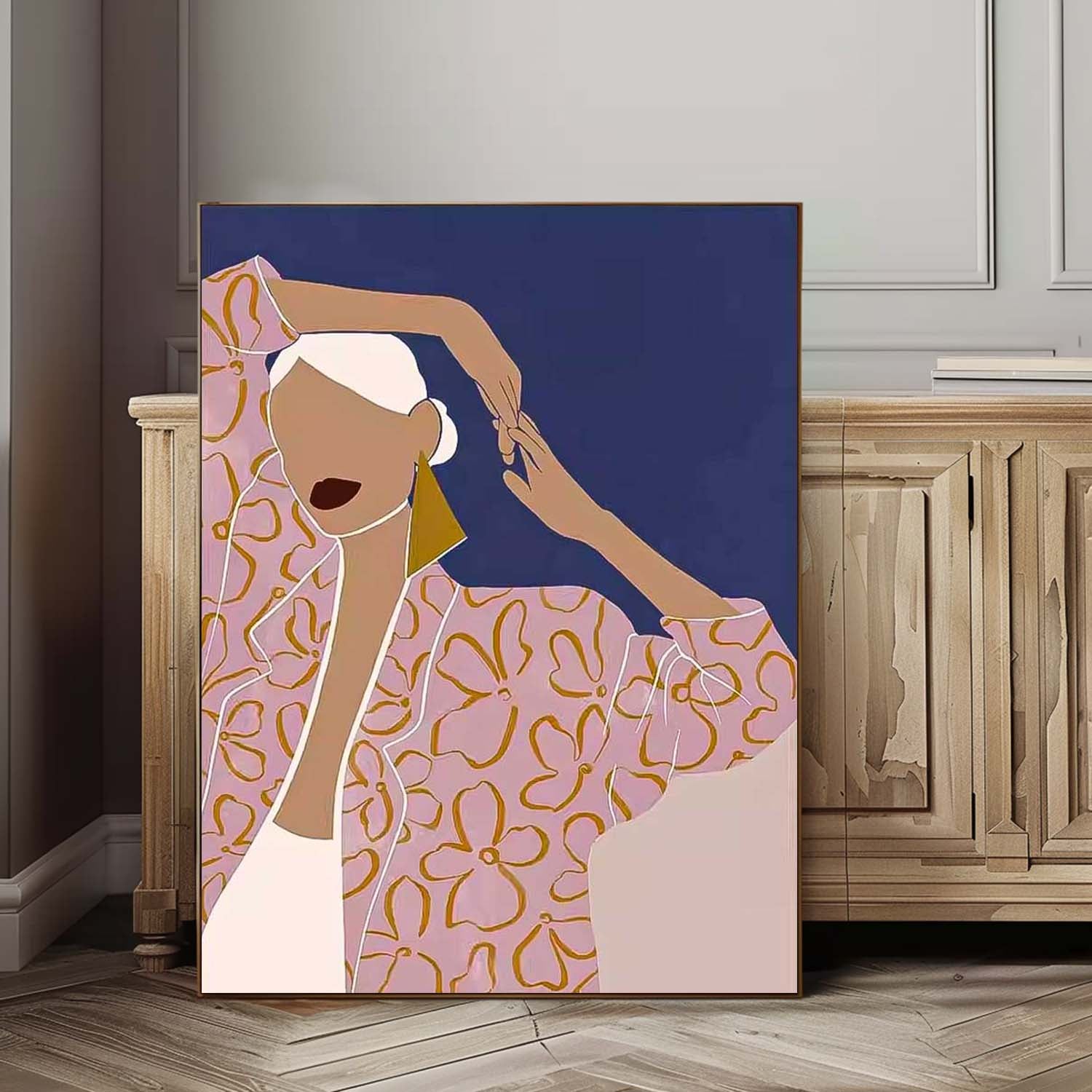 Wall Art Stylized People Painterly Fashion Scene