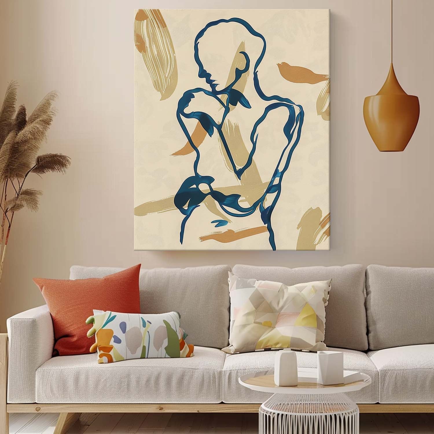 Wall Art People Playful Line Painterly Abstract