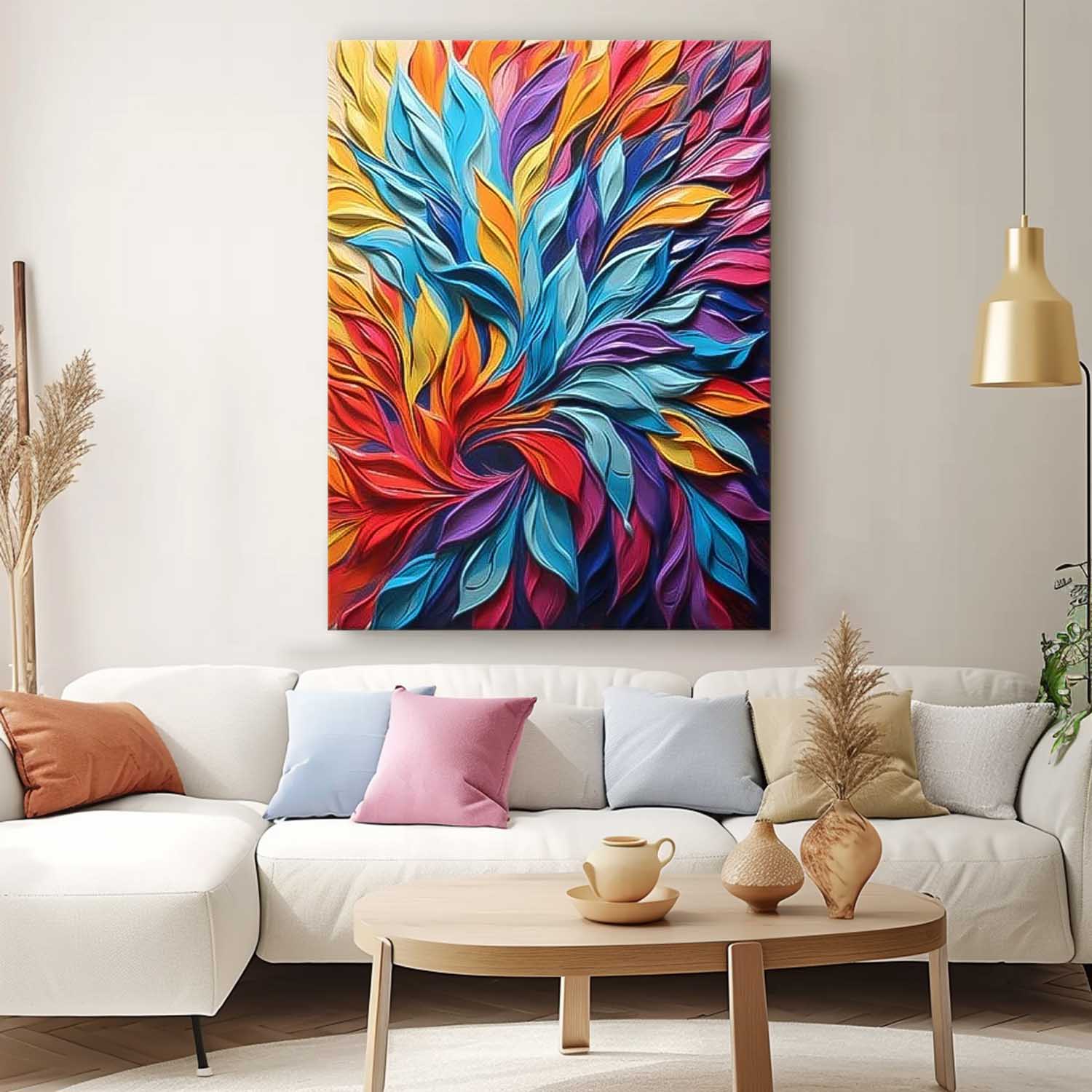Wall Art Impasto Abstract Swirling Energetic
