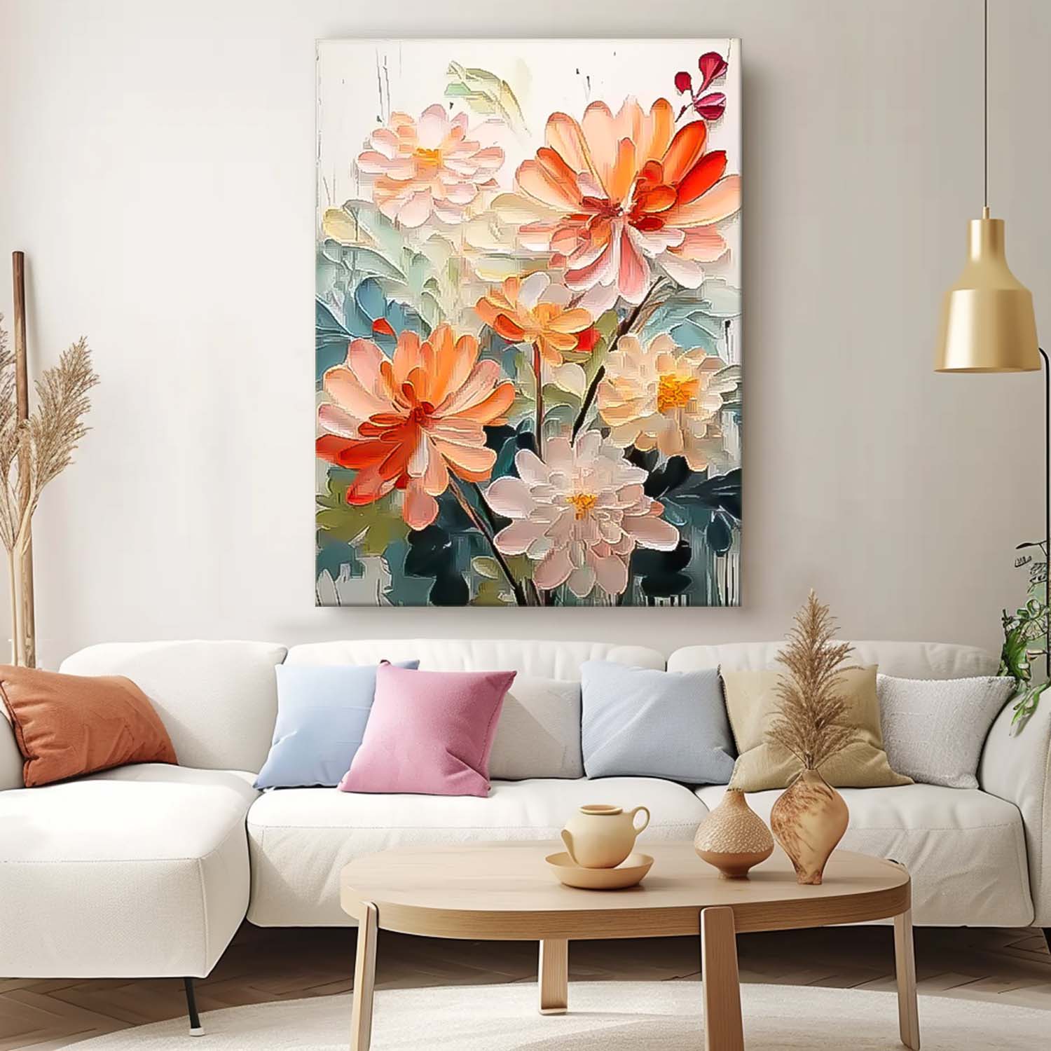 Wall Art Dahlia Flower Still Life Vibrant