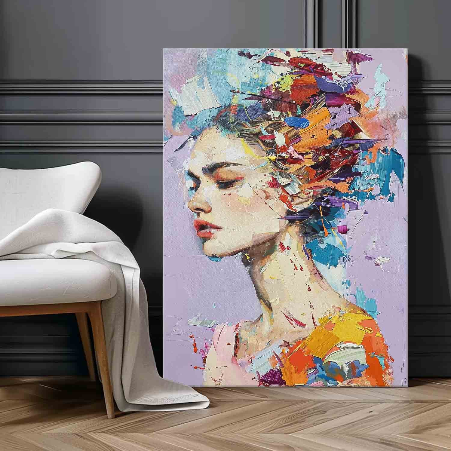 Wall Art Impasto People Modern Abstract