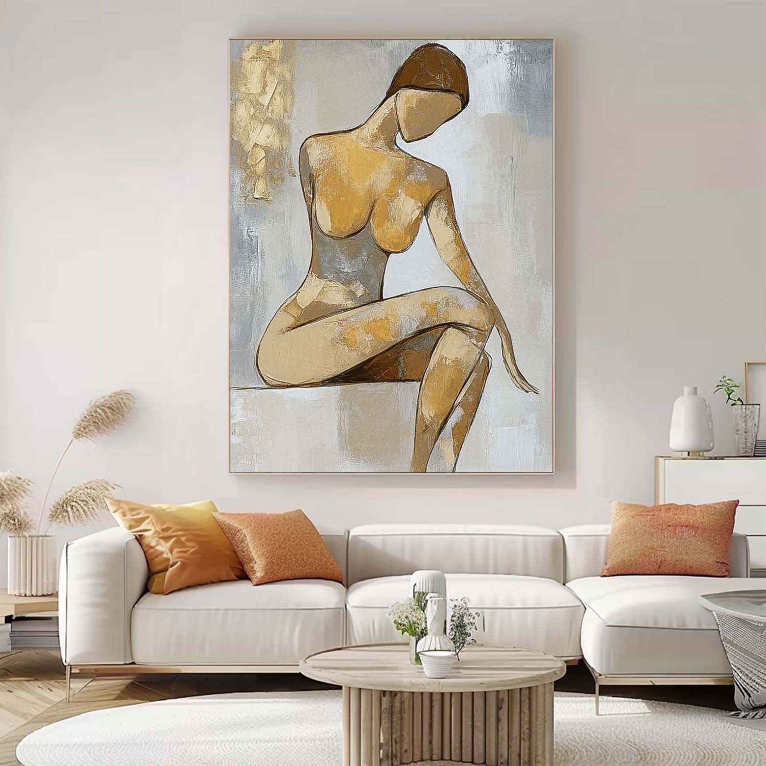 Wall Art People Artistic Minimalist Line Figure