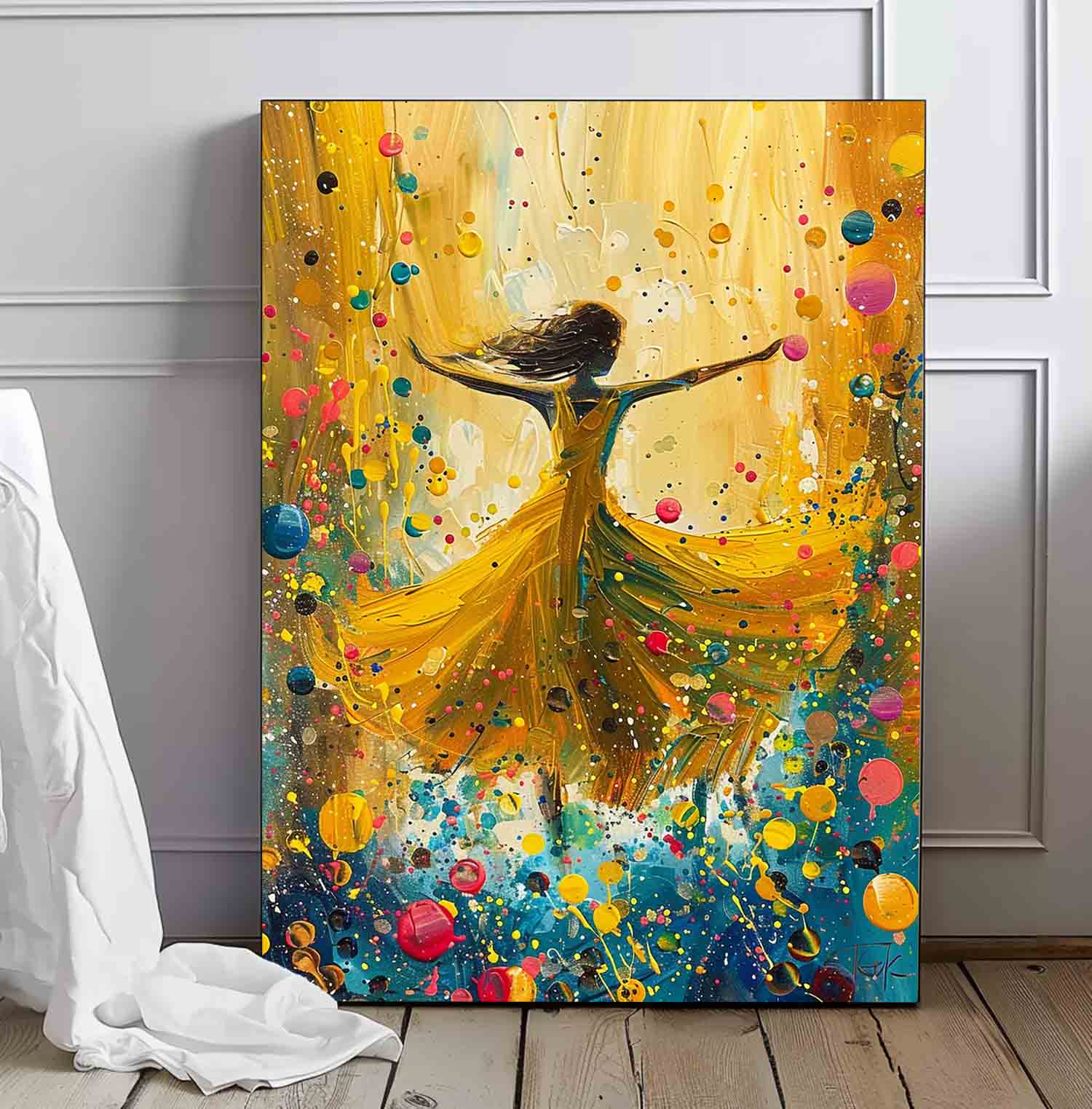 Wall Art Contemporary Energetic Figurative Design