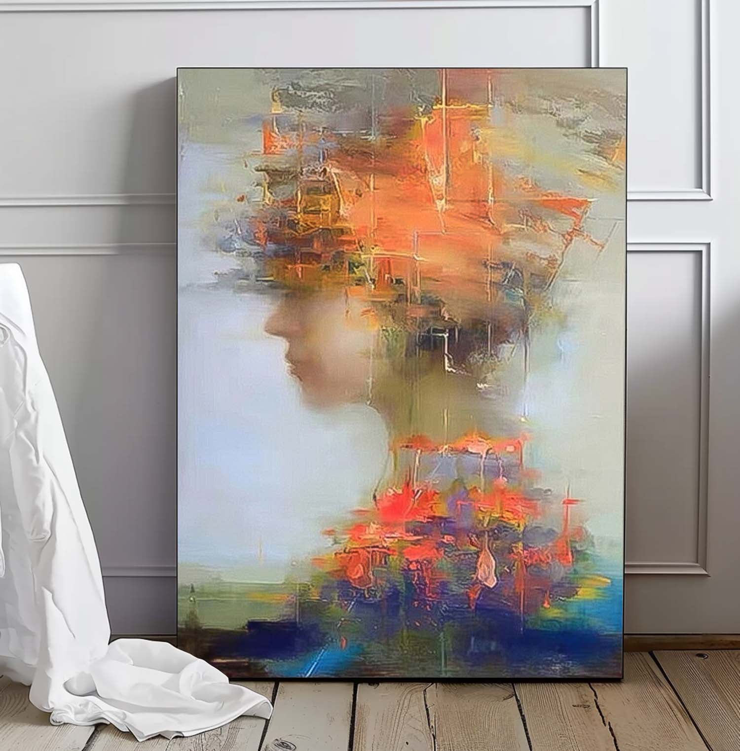Wall Art People Floral Ethereal Serene Elegant