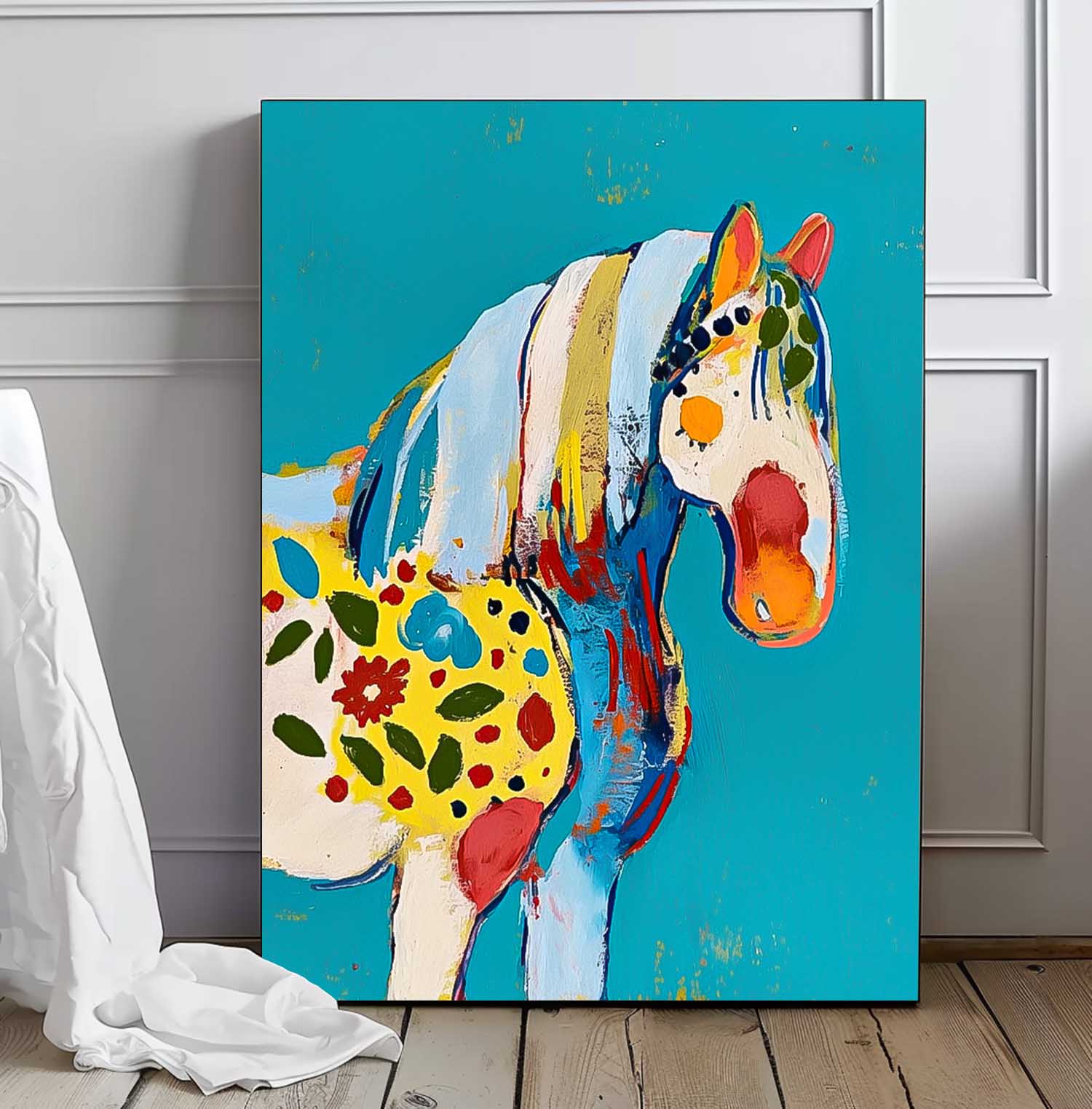 Wall Art Animal Whimsical Patterned Horse