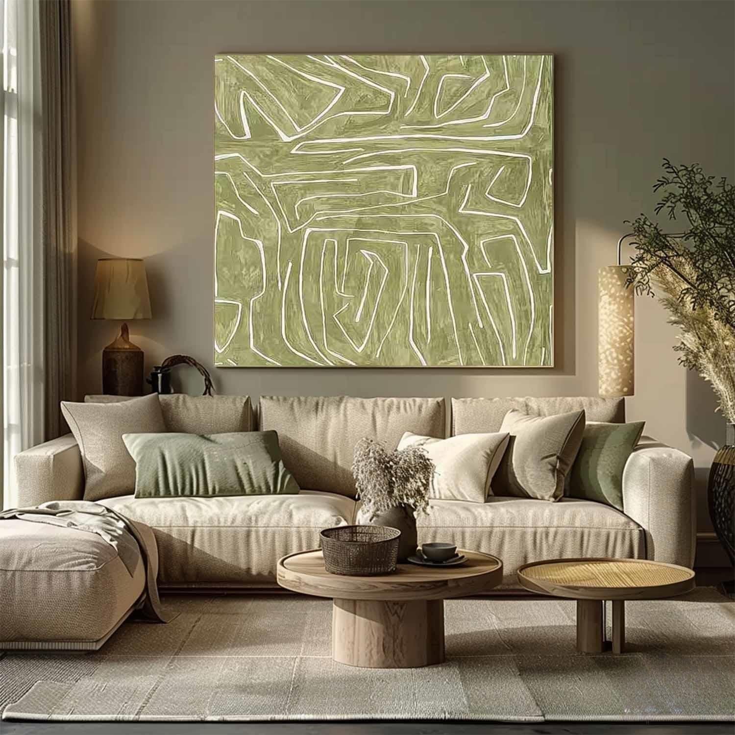 Wall Art Minimalist Geometric Abstract Wabi-Sabi