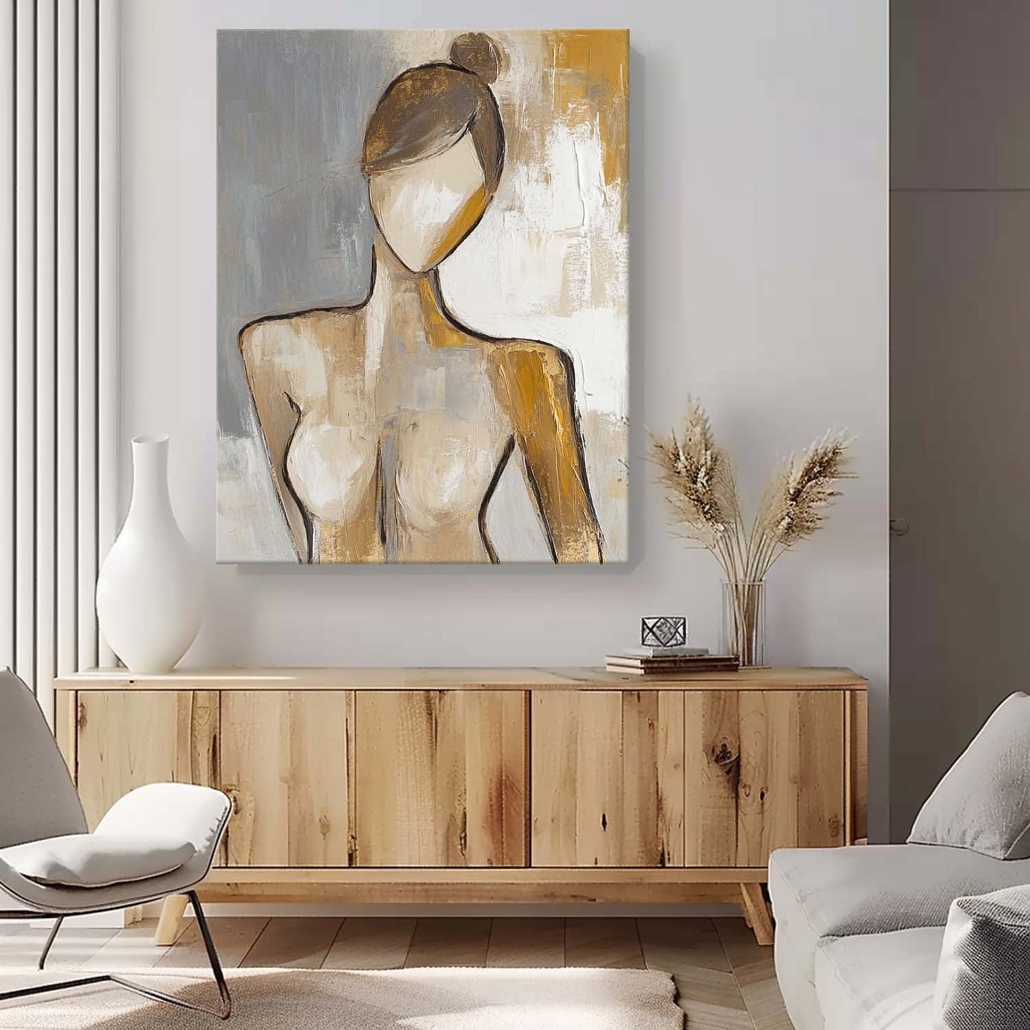 Wall Art People Minimalist Line Figure Artistic