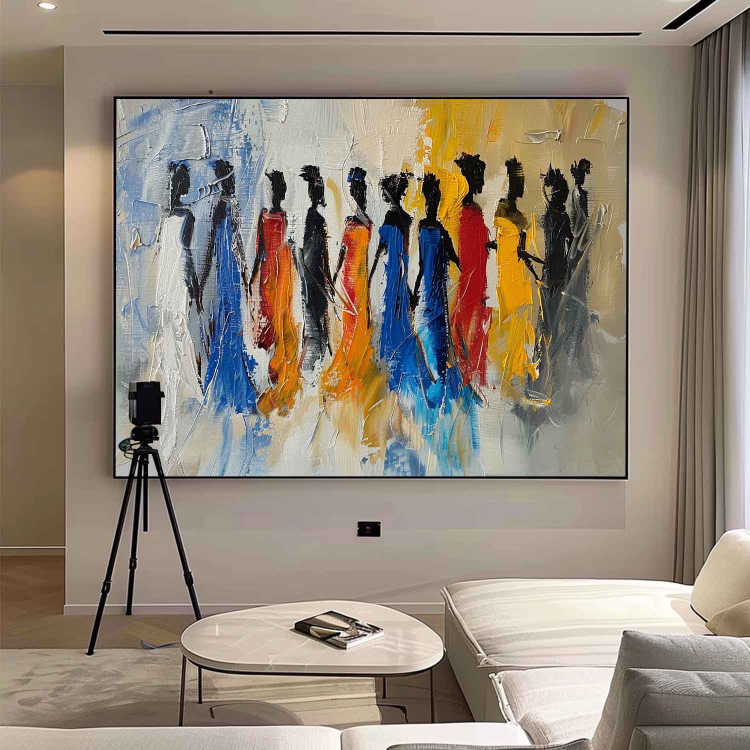 Wall Art Figurative Group Contemporary Painterly