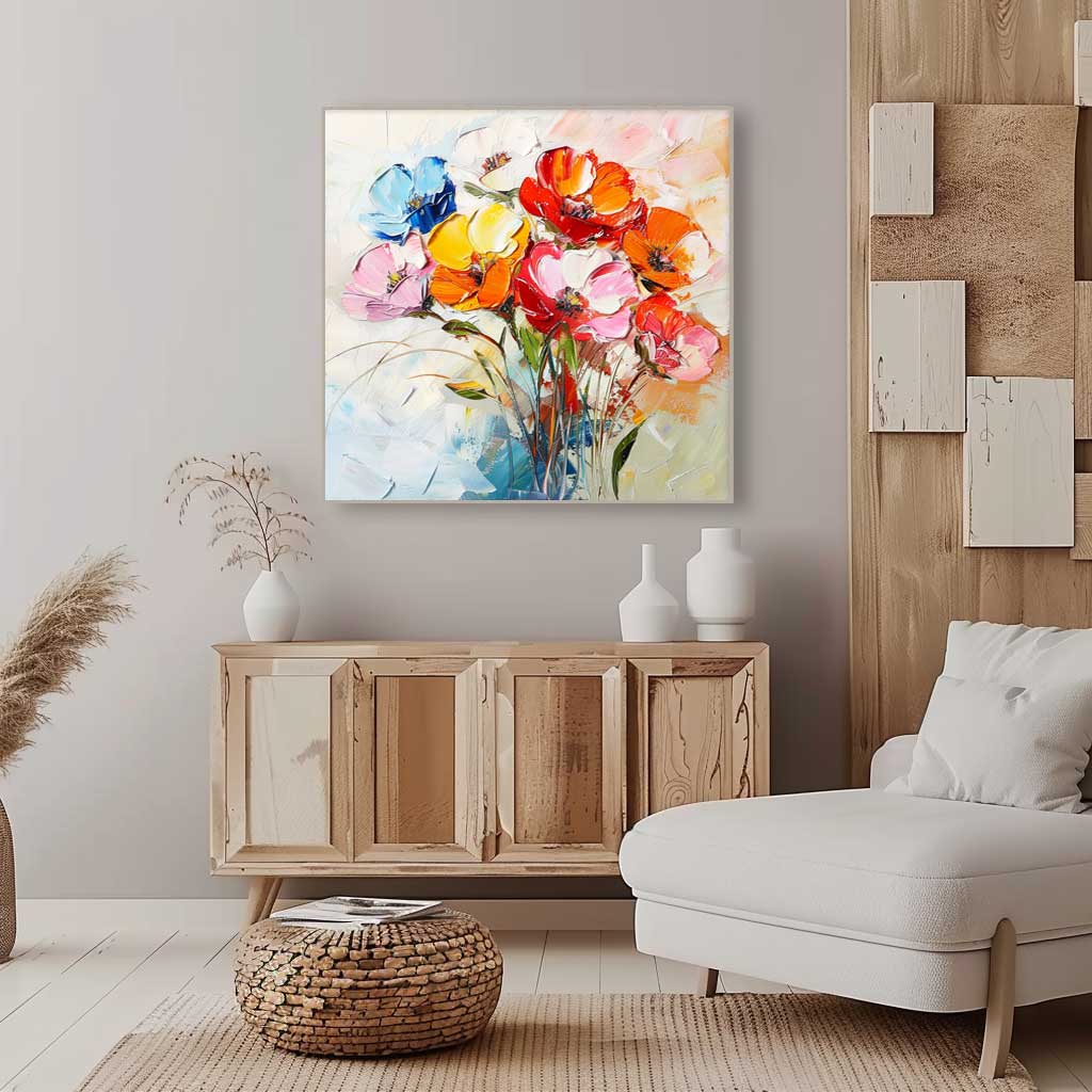Wall Art Dense Flower Modern Abstract Edgy