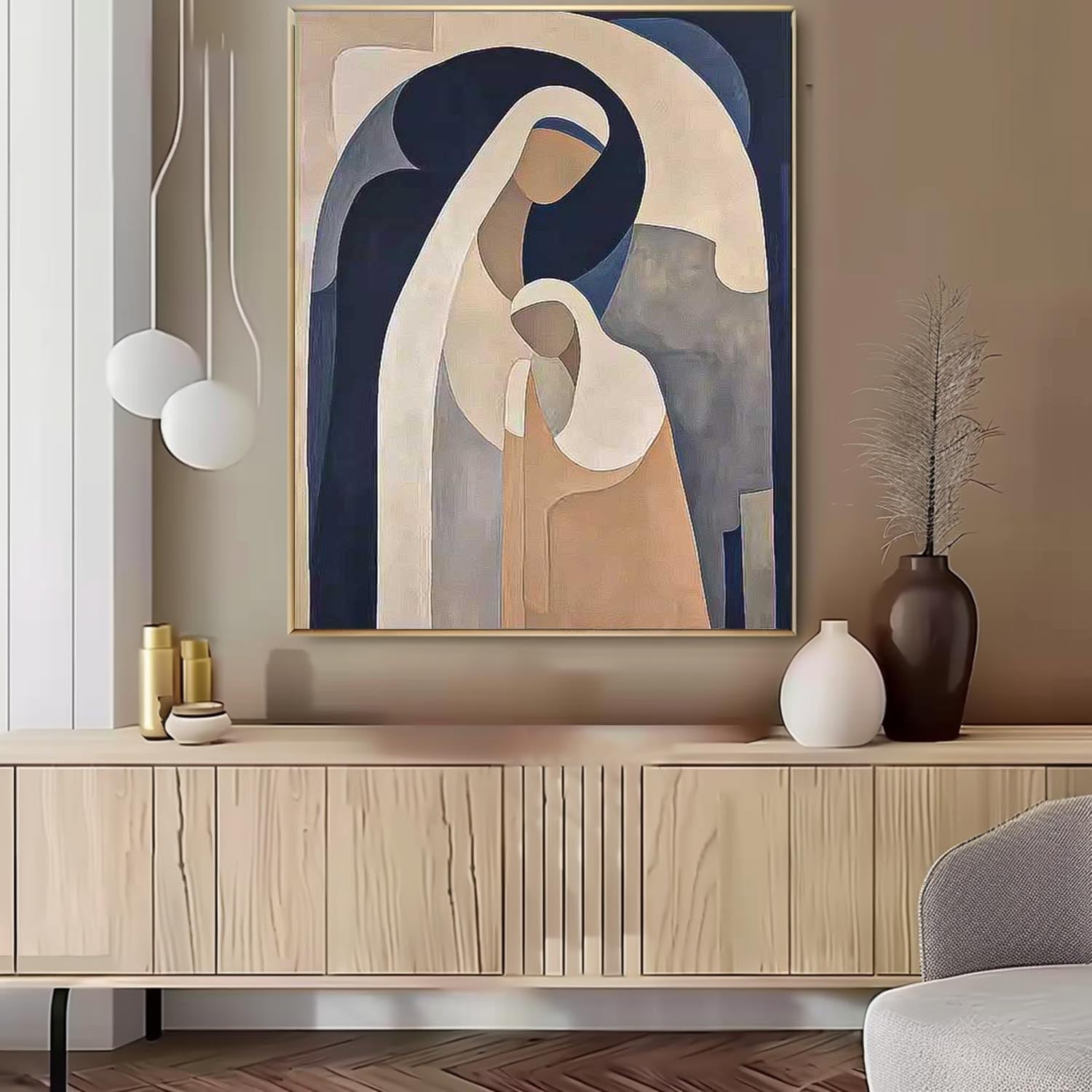 Wall Art Fragmented People Asymmetrical Cubist
