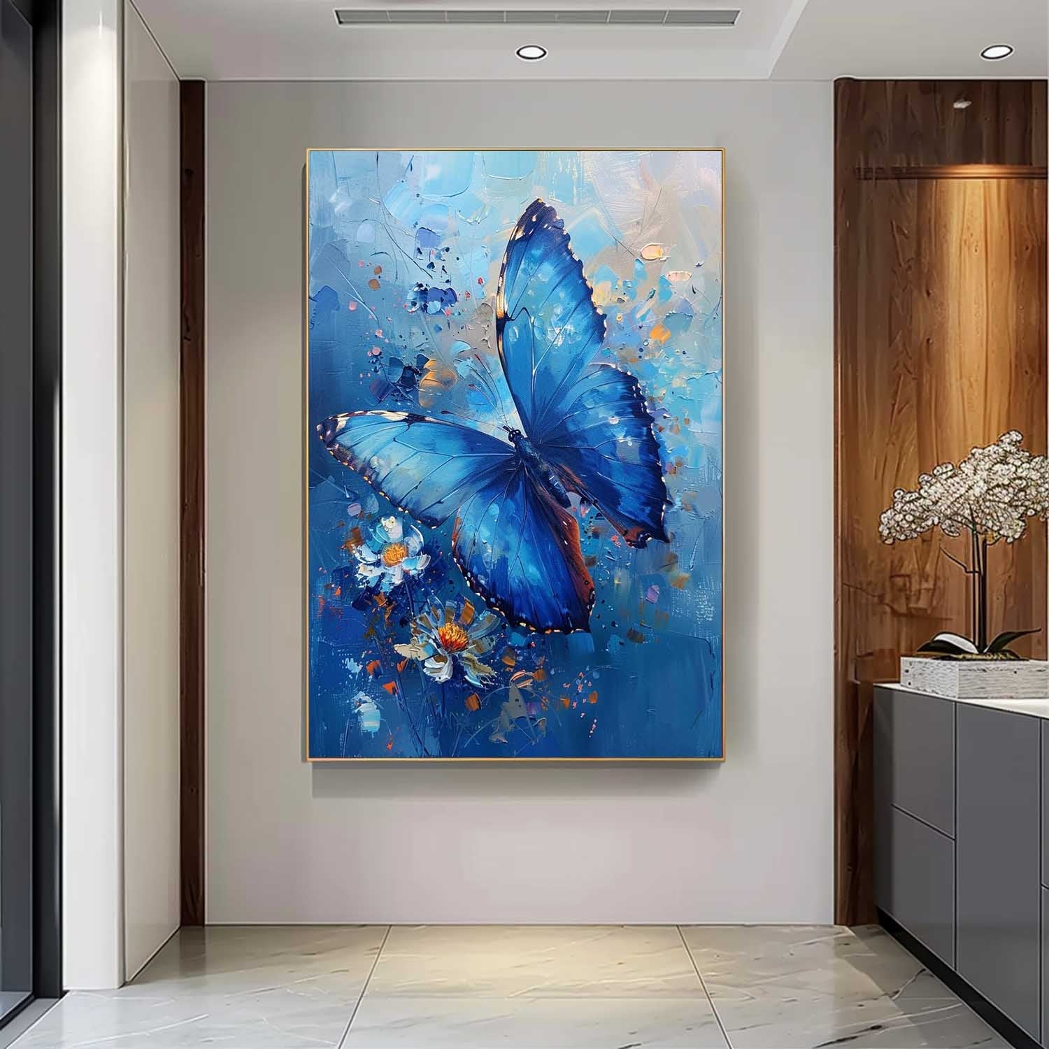 Wall Art Animal Butterfly Painterly Whimsical