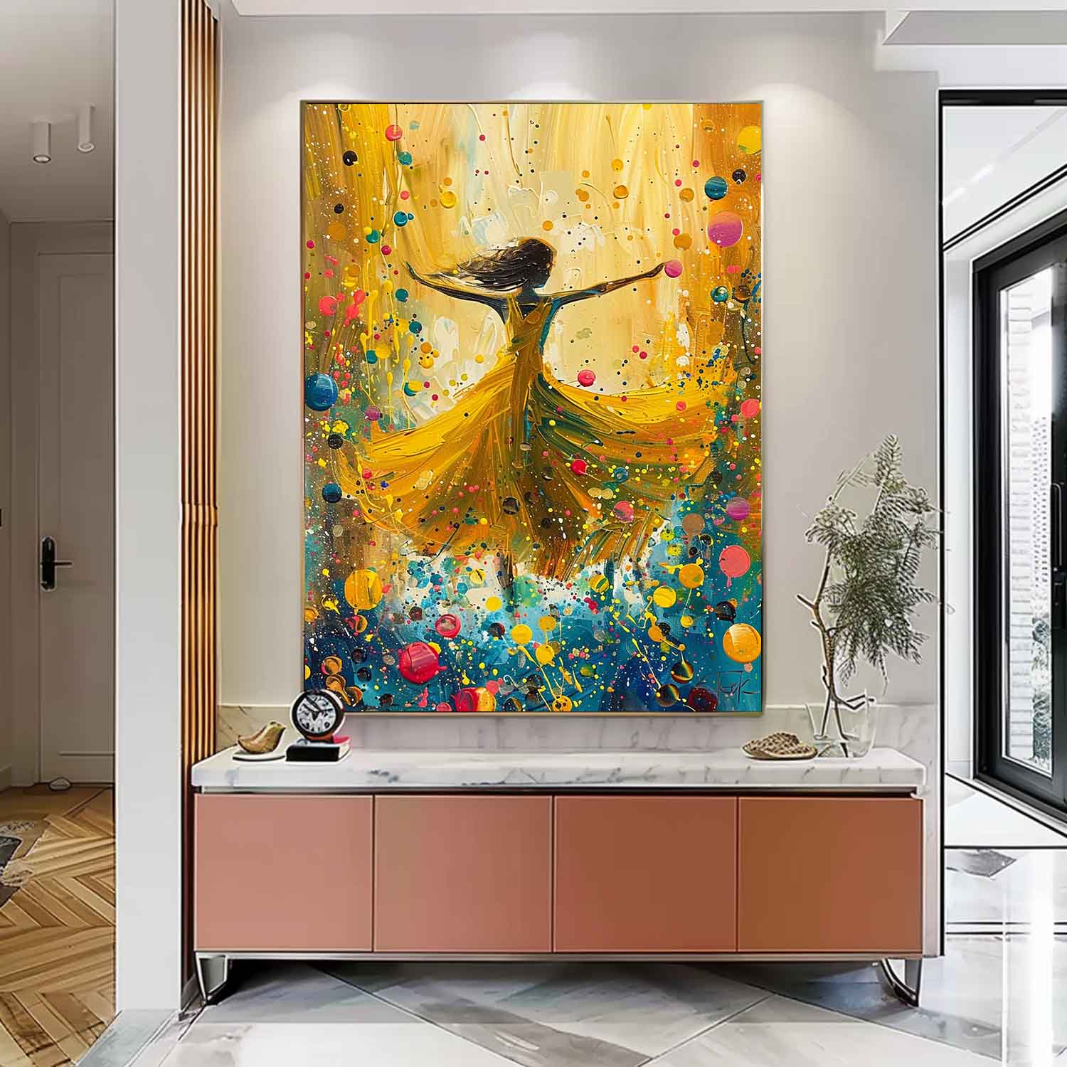 Wall Art Contemporary Energetic Figurative Design