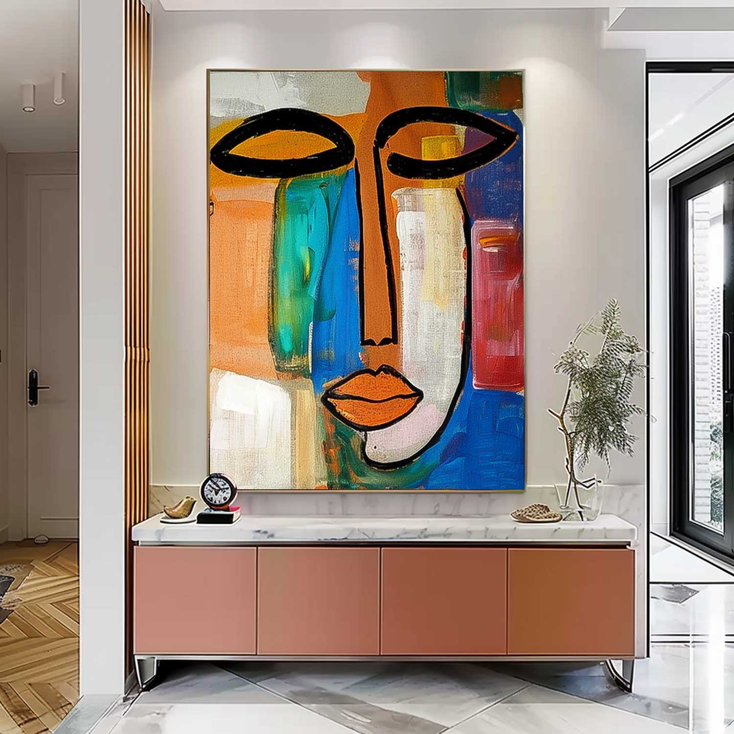Wall Art Abstract People Vibrant Painterly