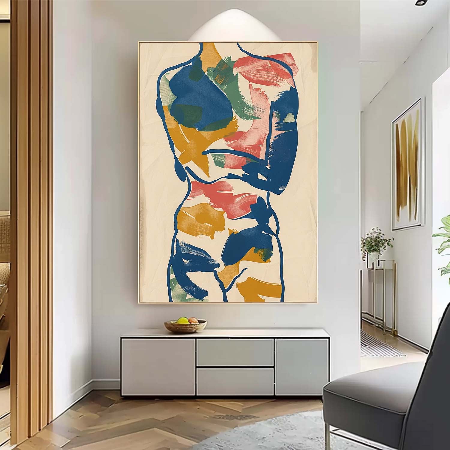 Wall Art Figurative Minimalist Line Painterly