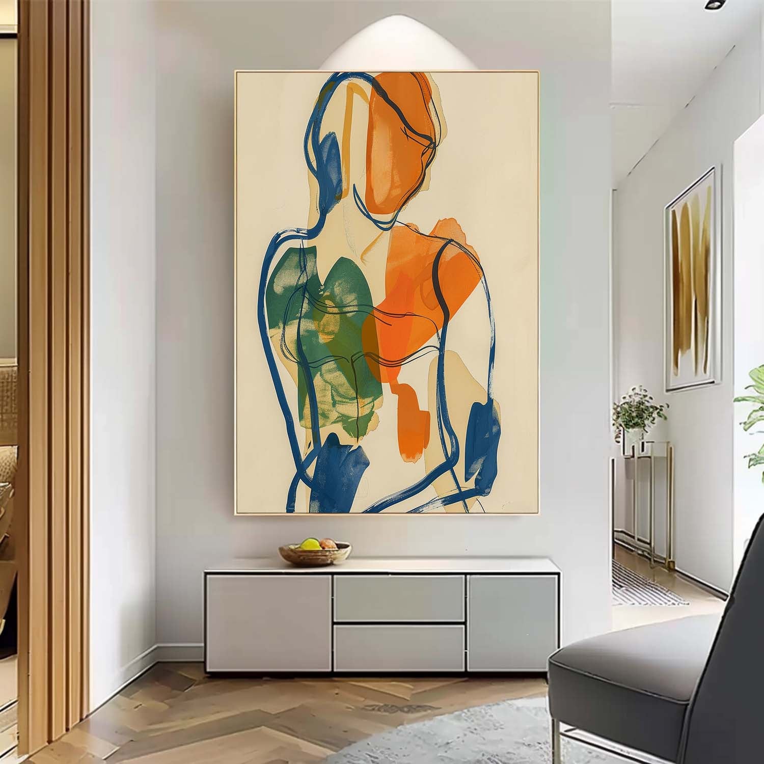 Wall Art Minimalist People Playful Line Abstract