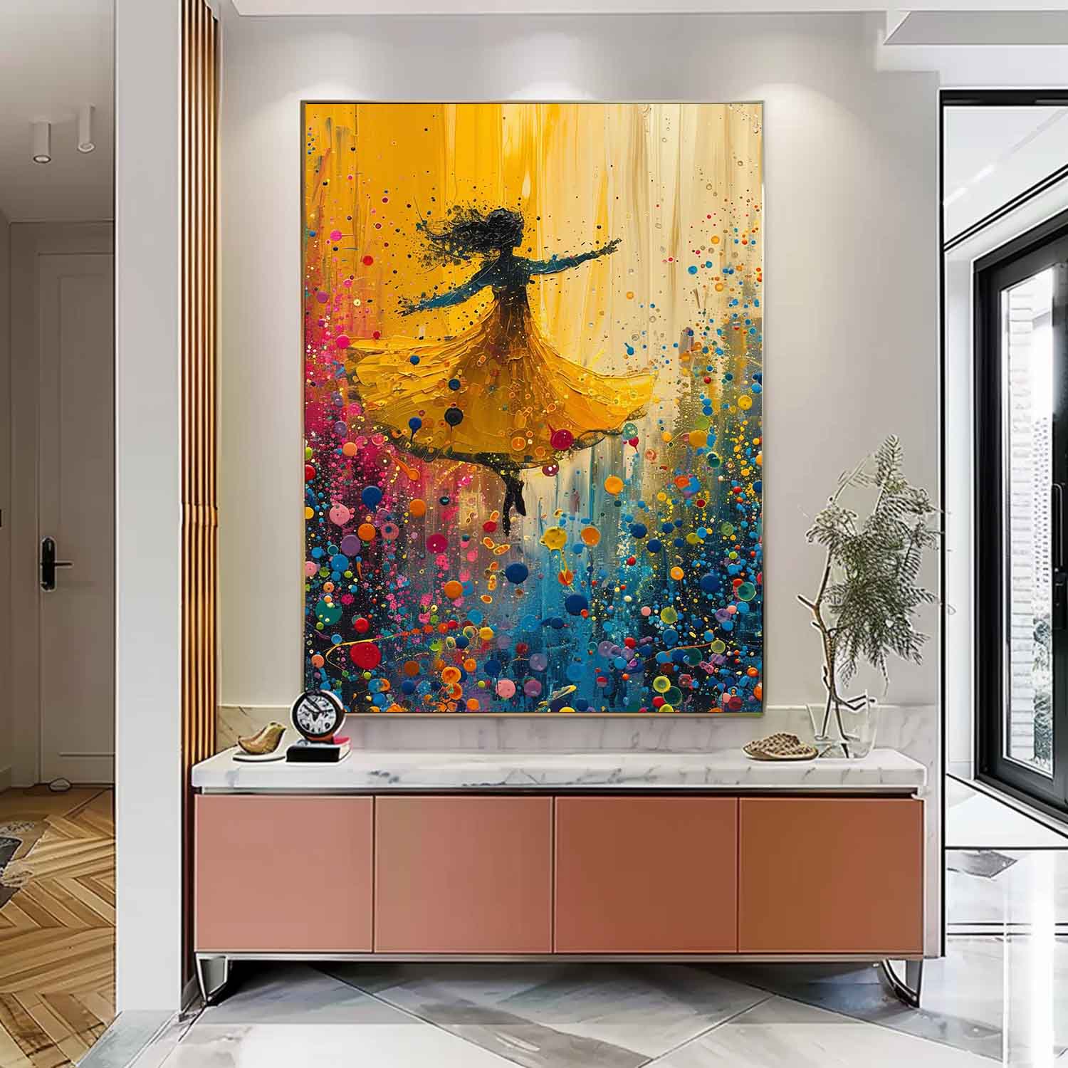 Wall Art Impasto Expressionist Figurative Dance