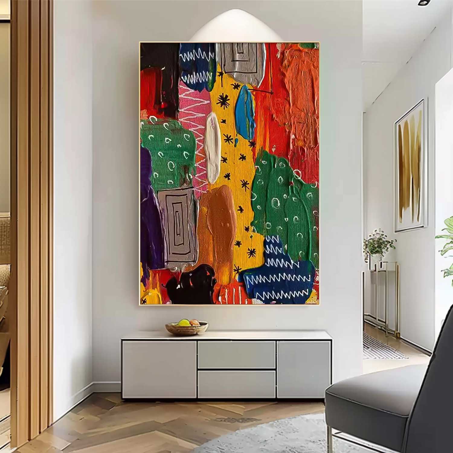 Abstract Canvas Art AB561 - Neutralighting