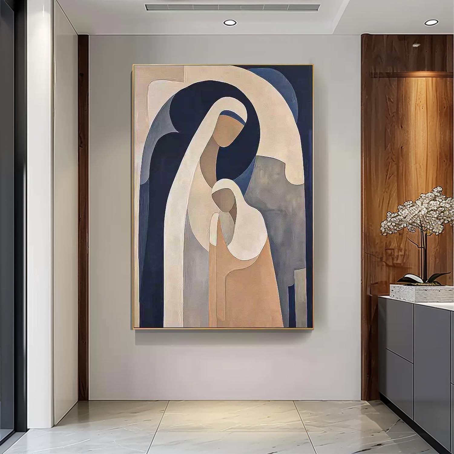 Wall Art Fragmented People Asymmetrical Cubist