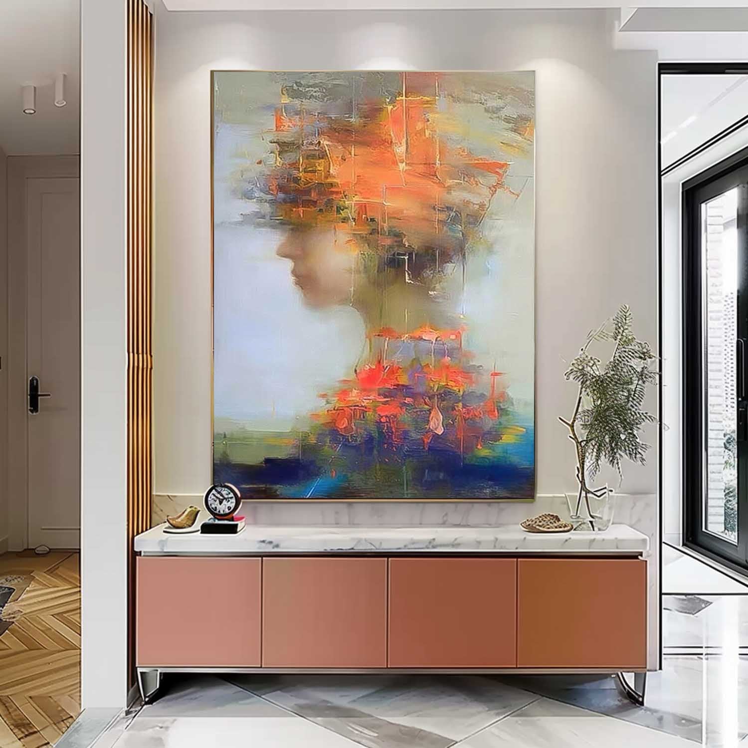Wall Art People Floral Ethereal Serene Elegant