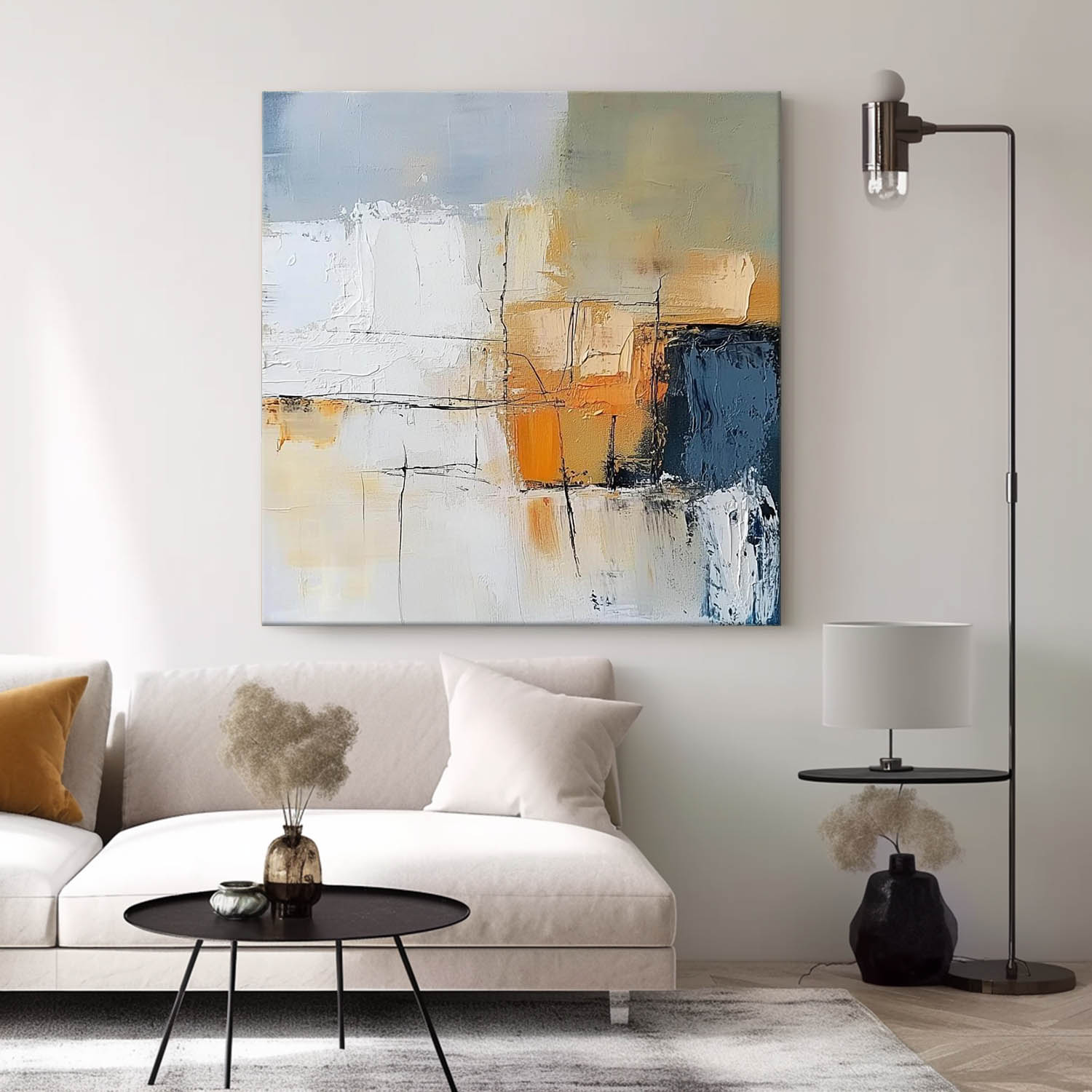 Wall Art Abstract Retro Contemporary Serene