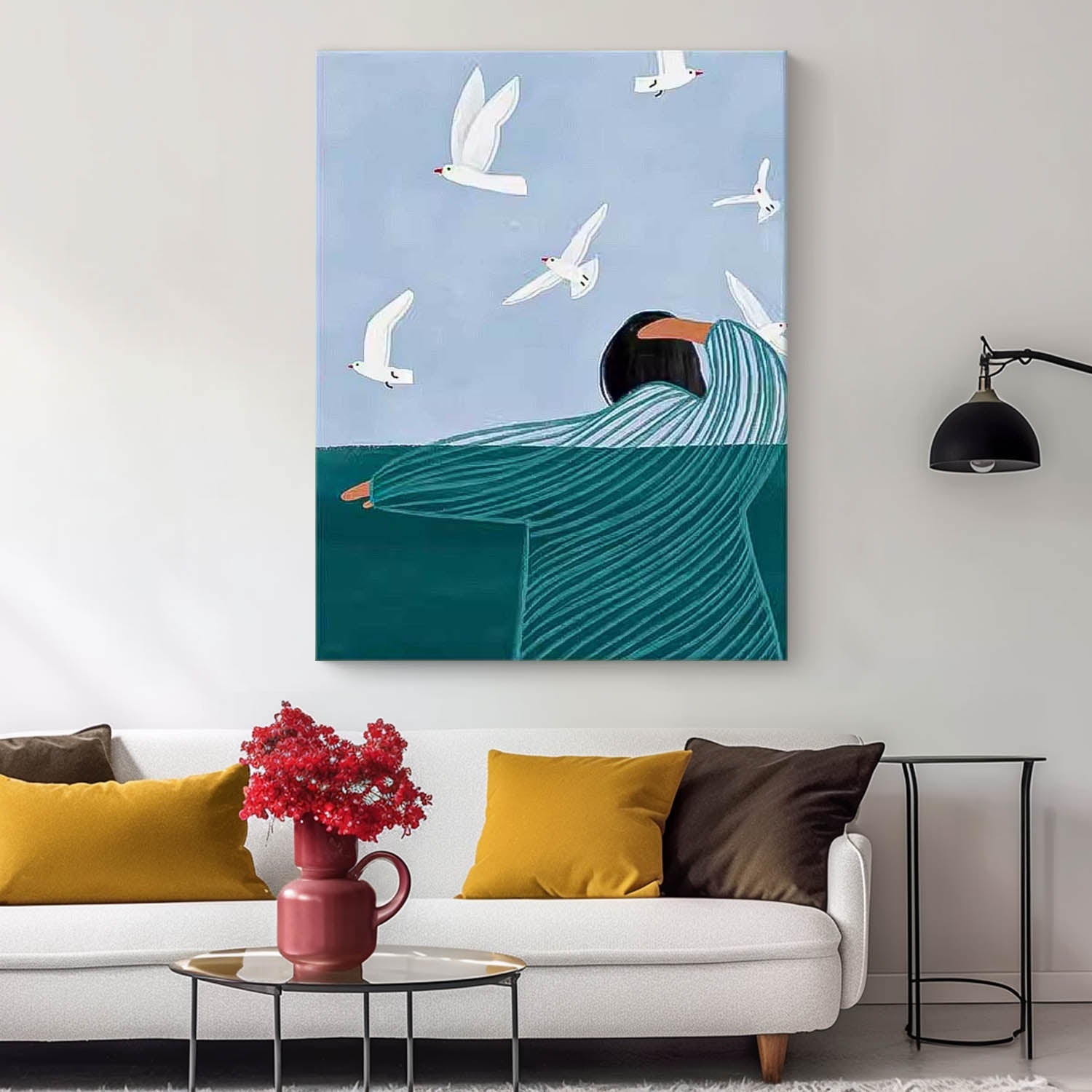 Wall Art Impasto People Cheerful Lively Atmosphere