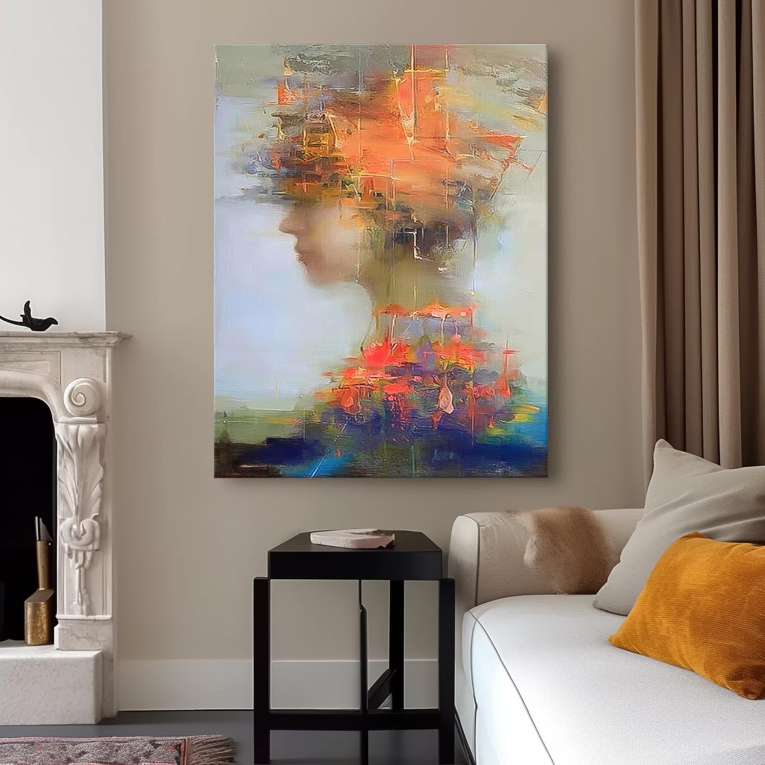 Wall Art People Floral Ethereal Serene Elegant