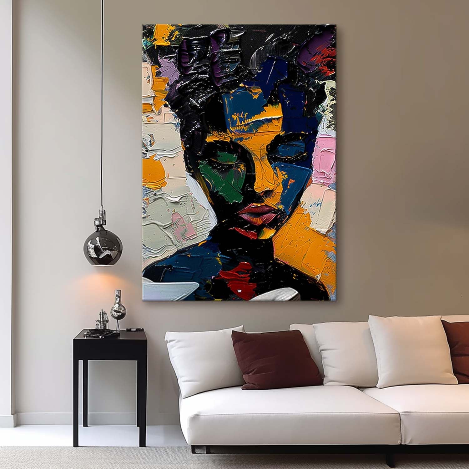 Wall Art Impasto People Painterly Scene