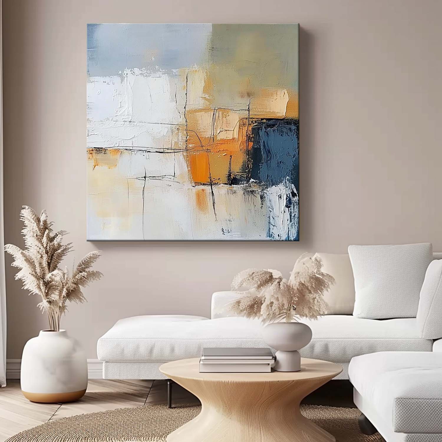 Wall Art Abstract Retro Contemporary Serene