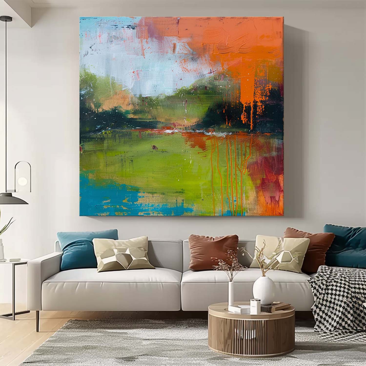 Wall Art Abstract Calm Healing Natural Landscape Oil Painting