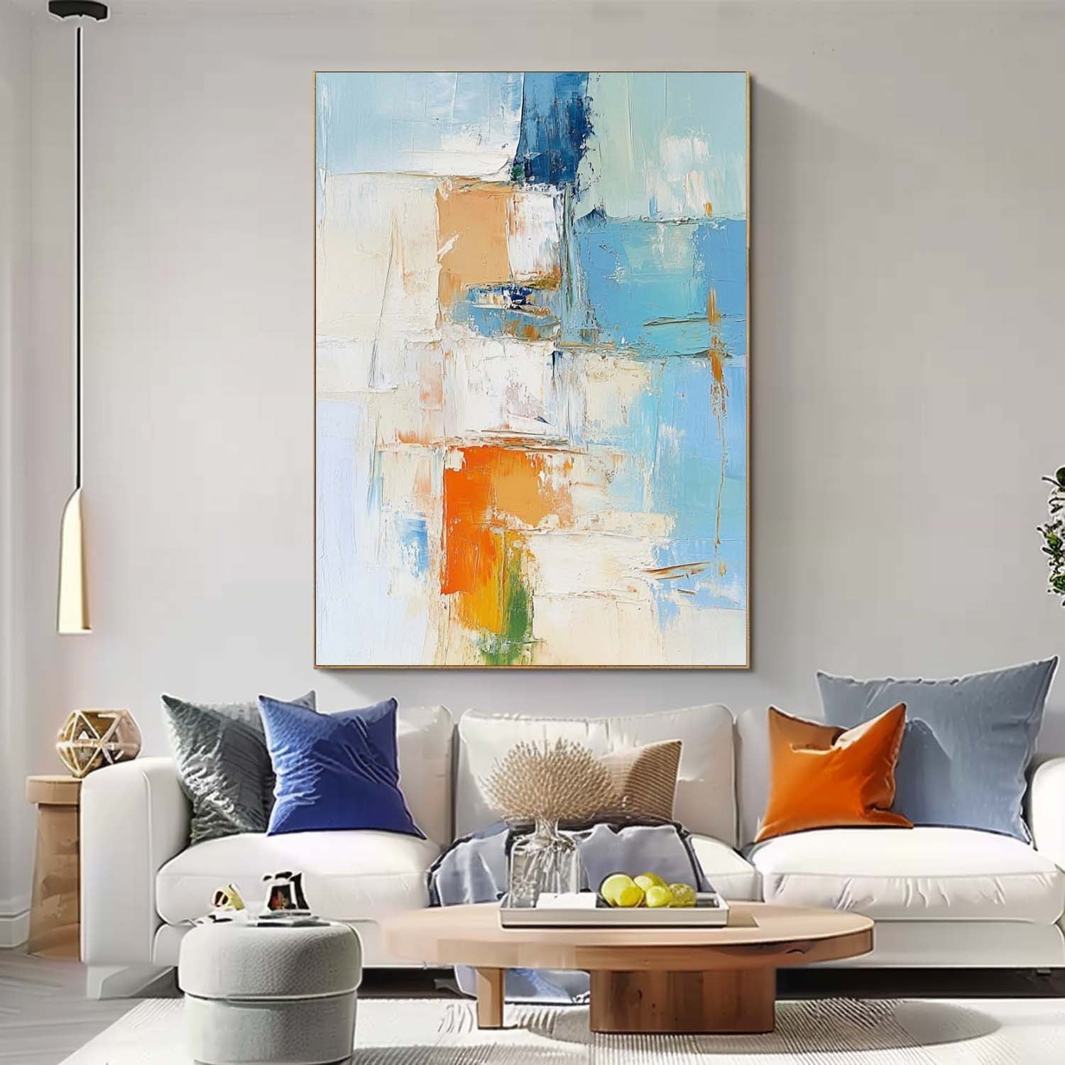 Abstract Canvas Art AB604 - Neutralighting
