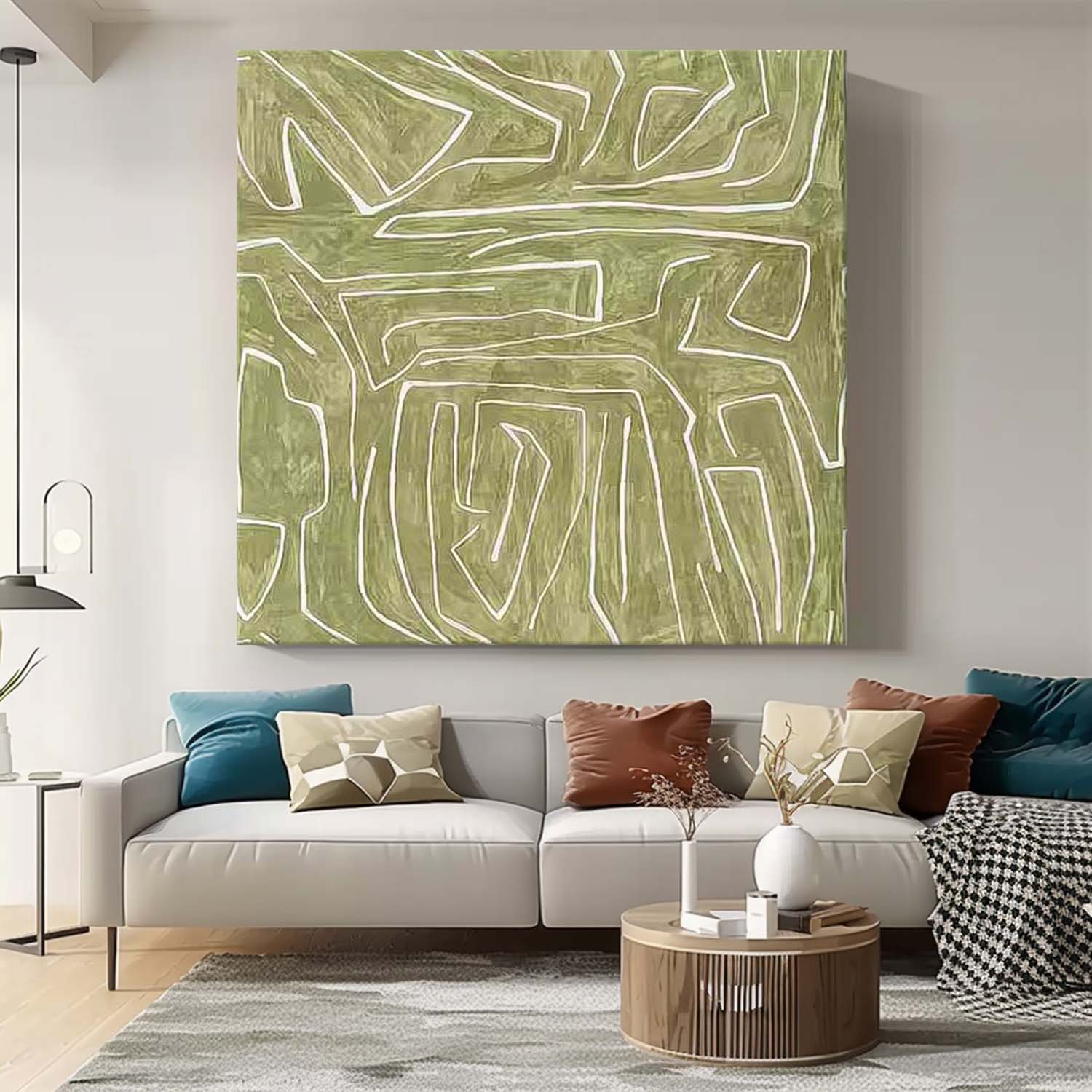 Wall Art Minimalist Geometric Abstract Wabi-Sabi