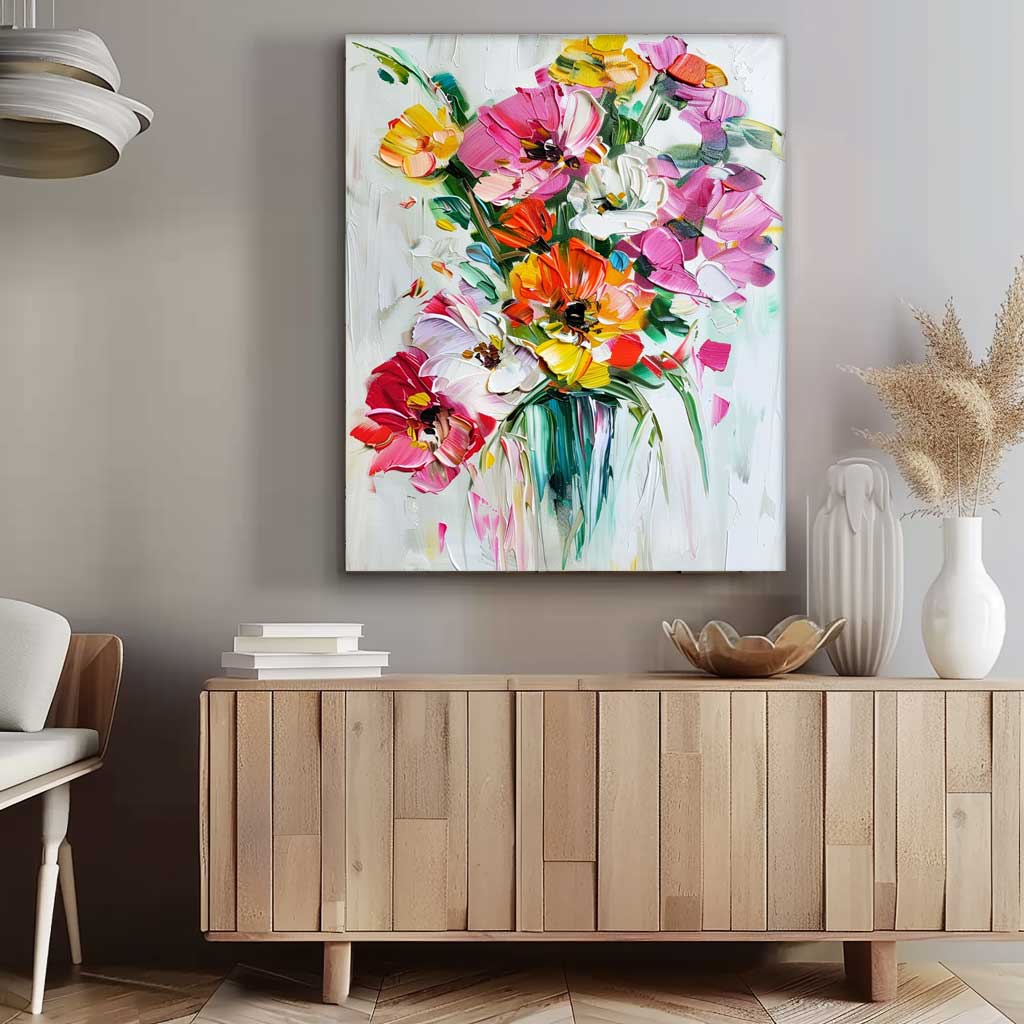 Wall Art Bright Flower Impressionist Painterly
