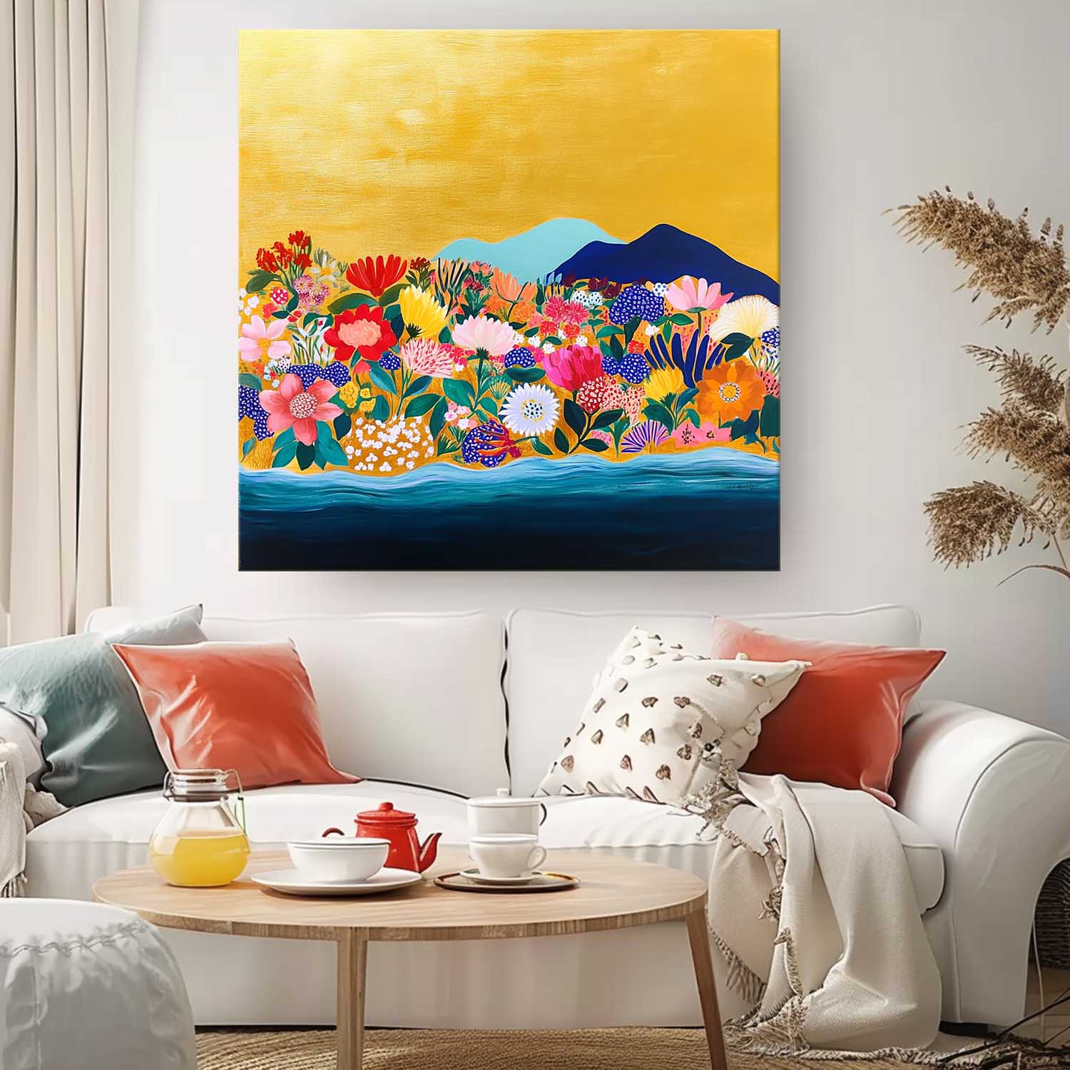 Wall Art Flower Color Field Dreamy Romantic