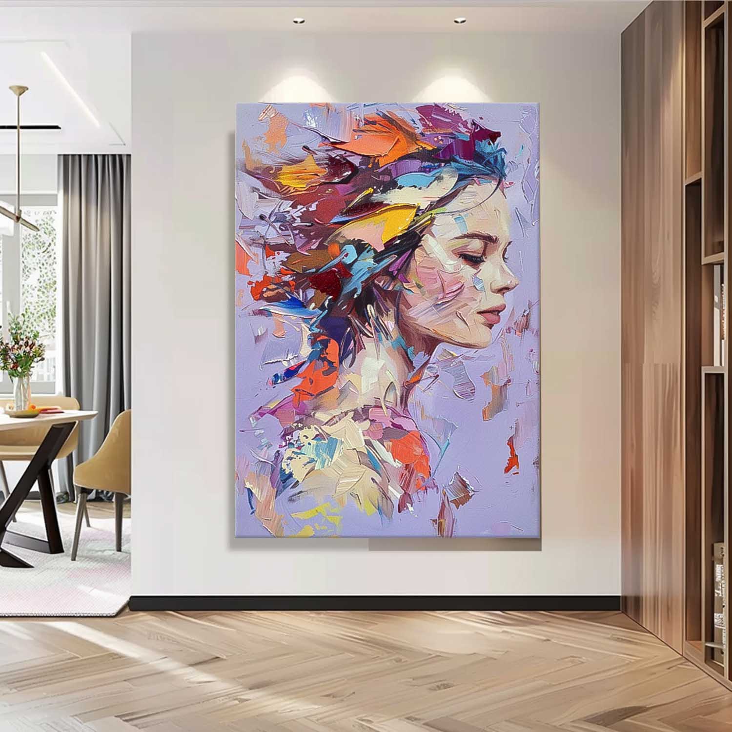 Wall Art Portrait Energetic Painterly Elegant