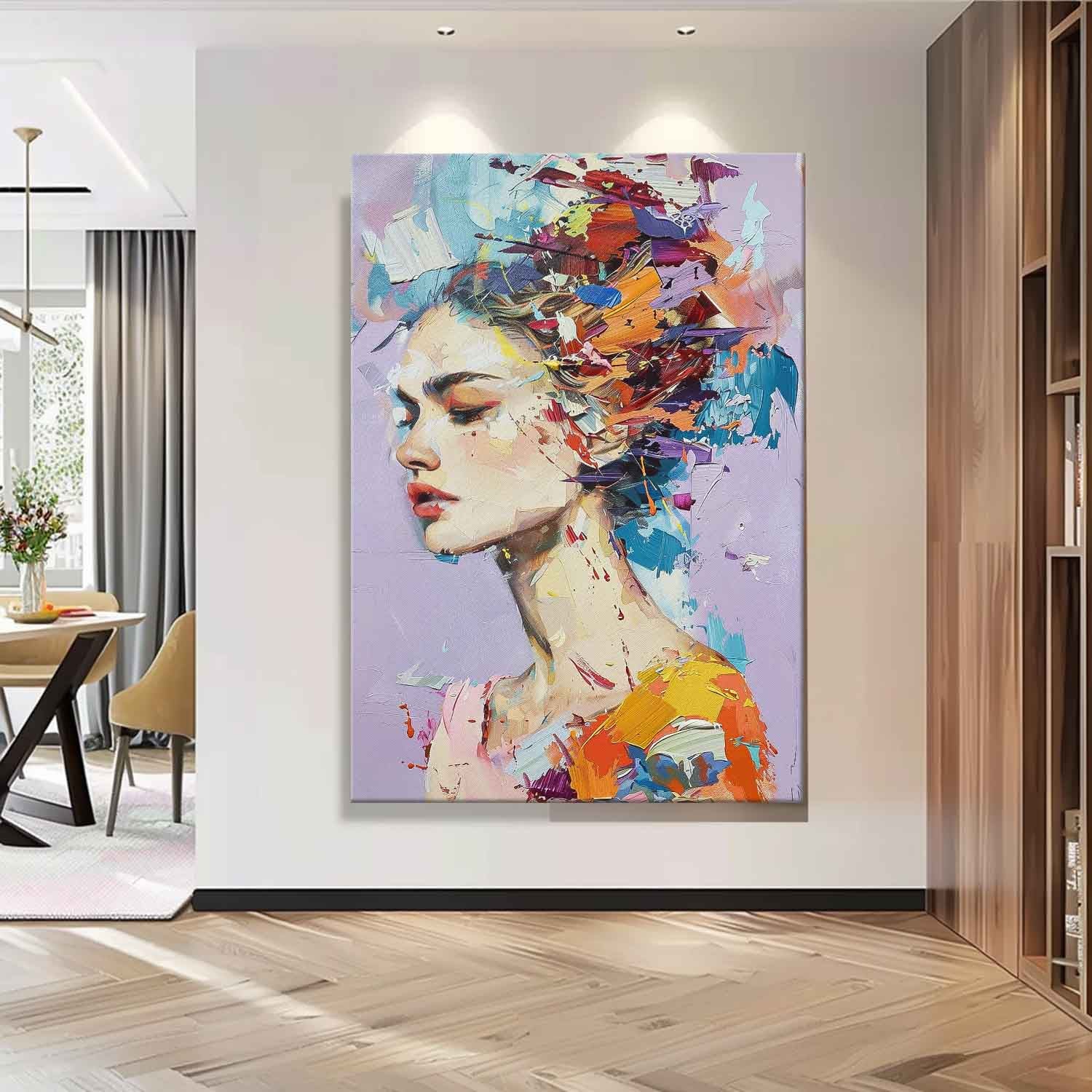 Wall Art Impasto People Modern Abstract