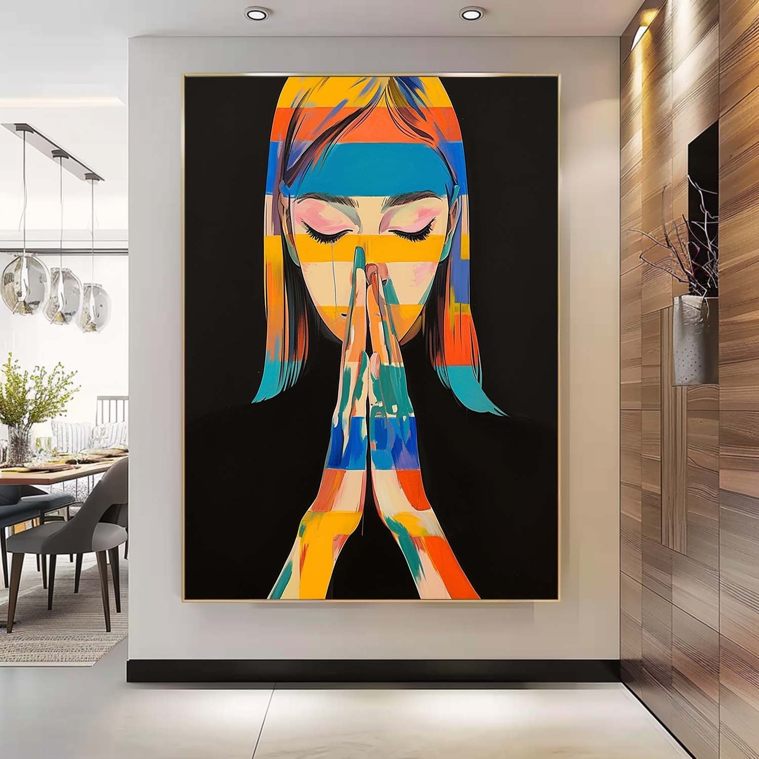 Wall Art Glitch People Painterly Elegant Abstract