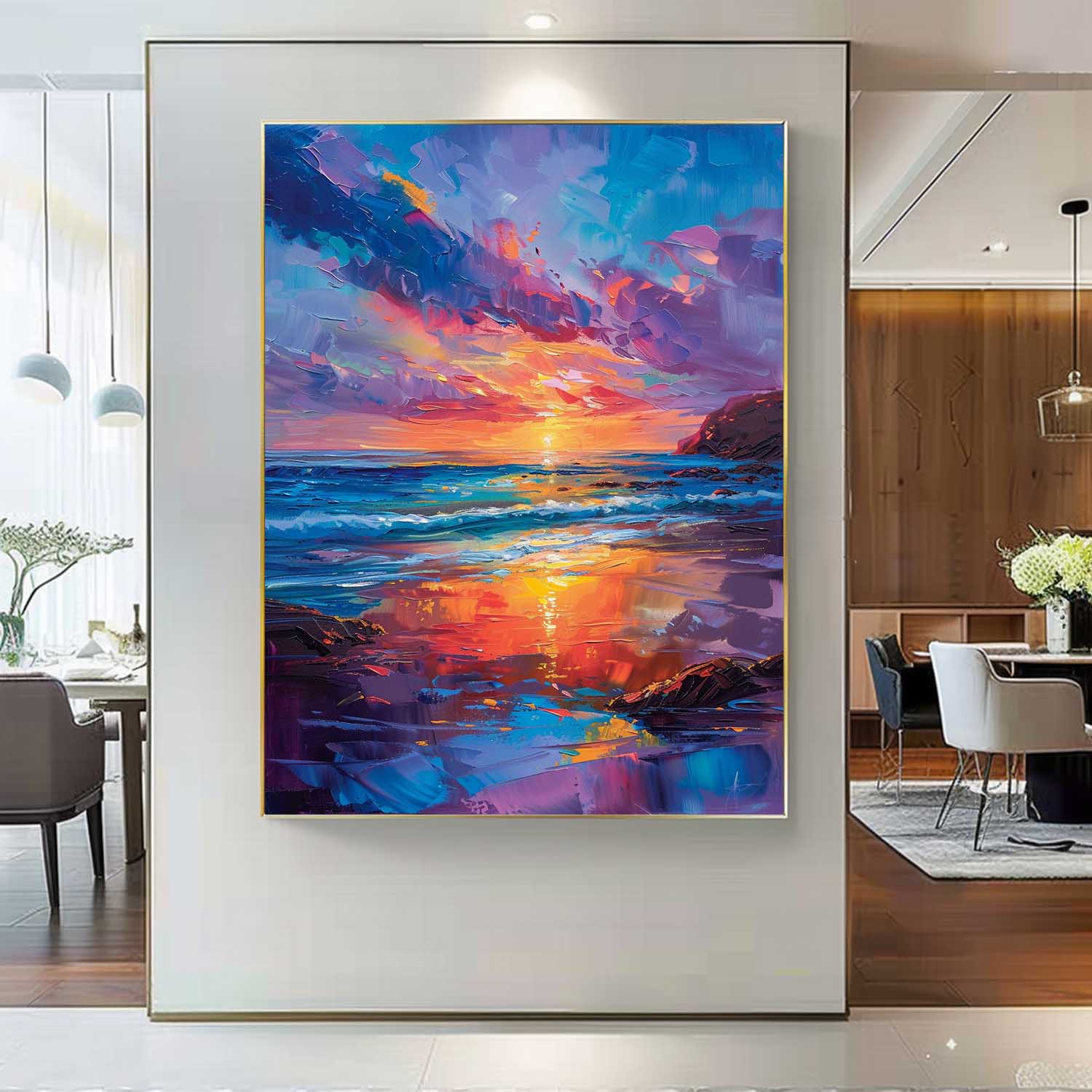 Wall Art Beach & Ocean Landscape Watercolor Soft
