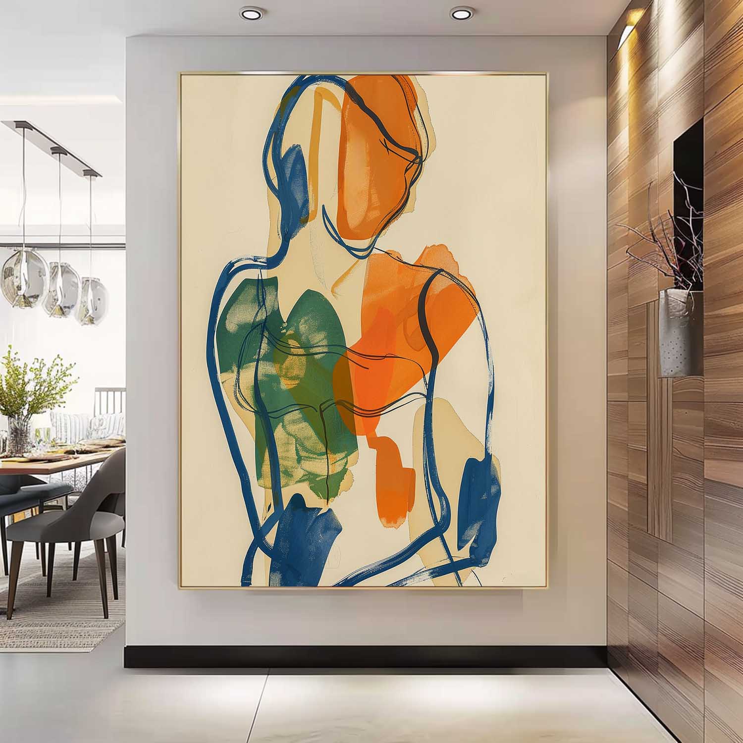 Wall Art Minimalist People Playful Line Abstract