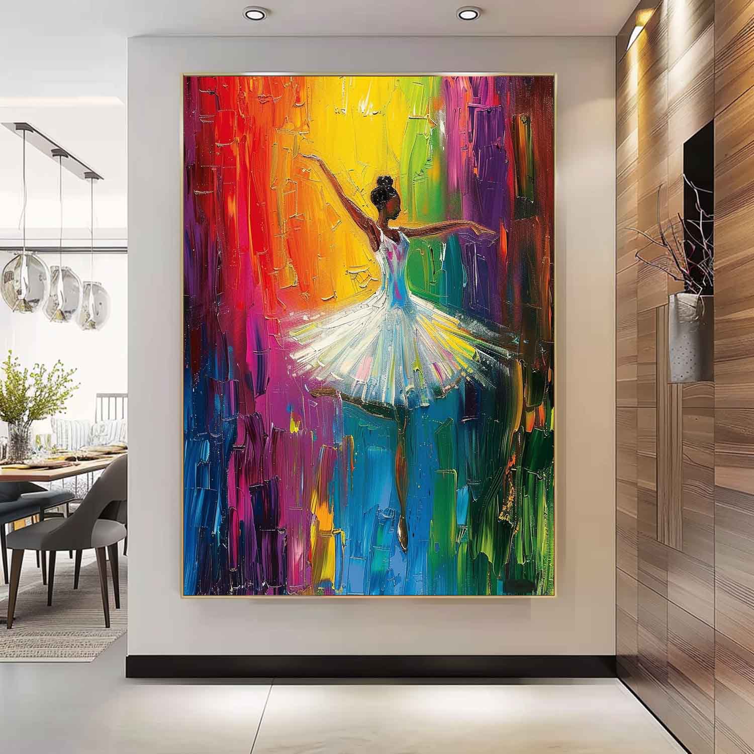 Wall Art Impasto Ballerina Dance Expressionist